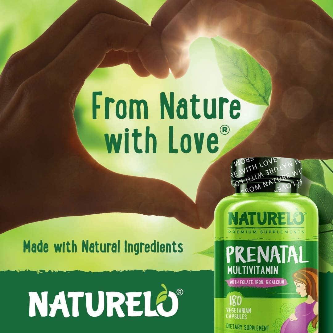 Multivitamina Prenatal NATURELO 180 Cápsulas Veganas con Hierro