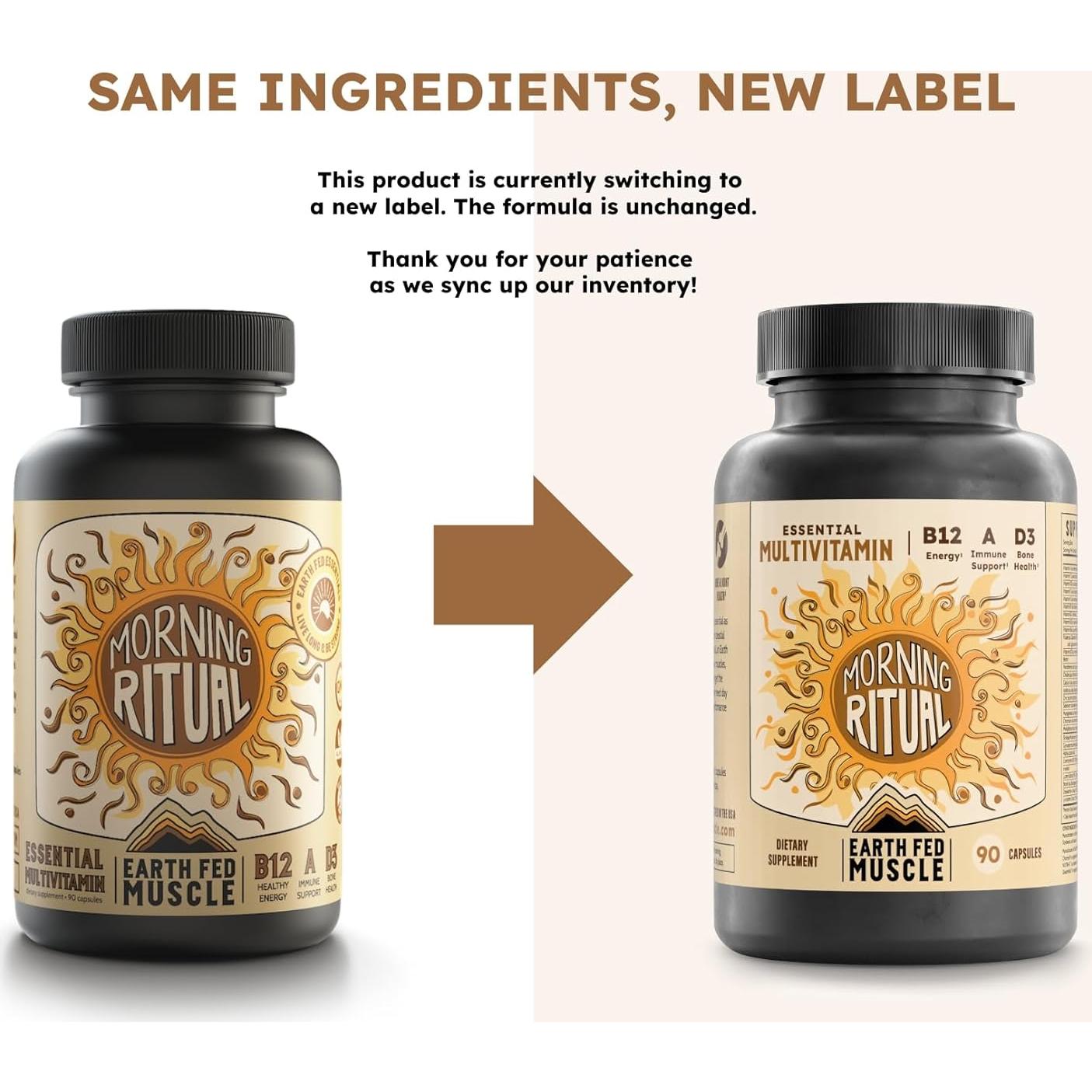 Multivitamínico Ritual Matutino Earth Fed Muscle Mujeres 60 Cápsulas