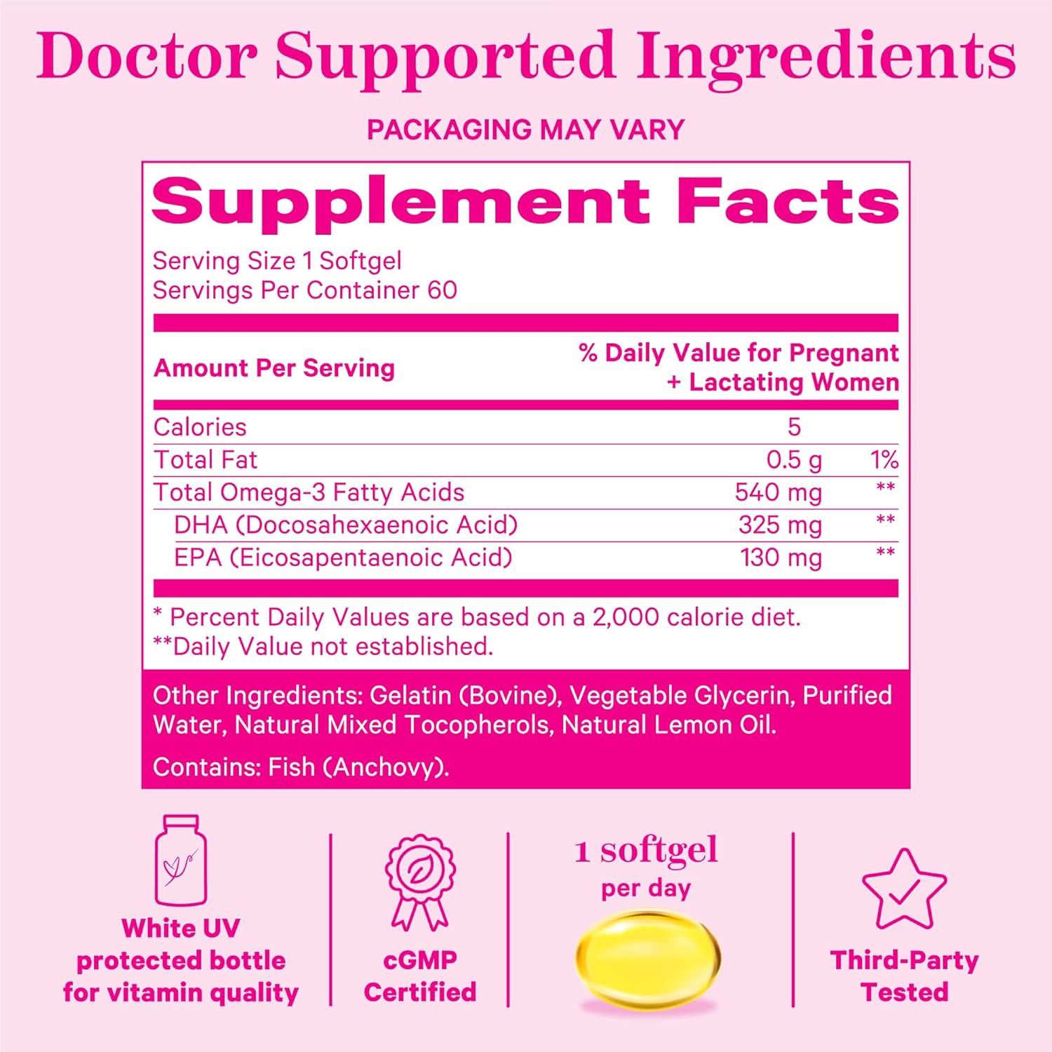 Suplemento Prenatal Omega-3 DHA Pink Stork - 60 Gelatinas