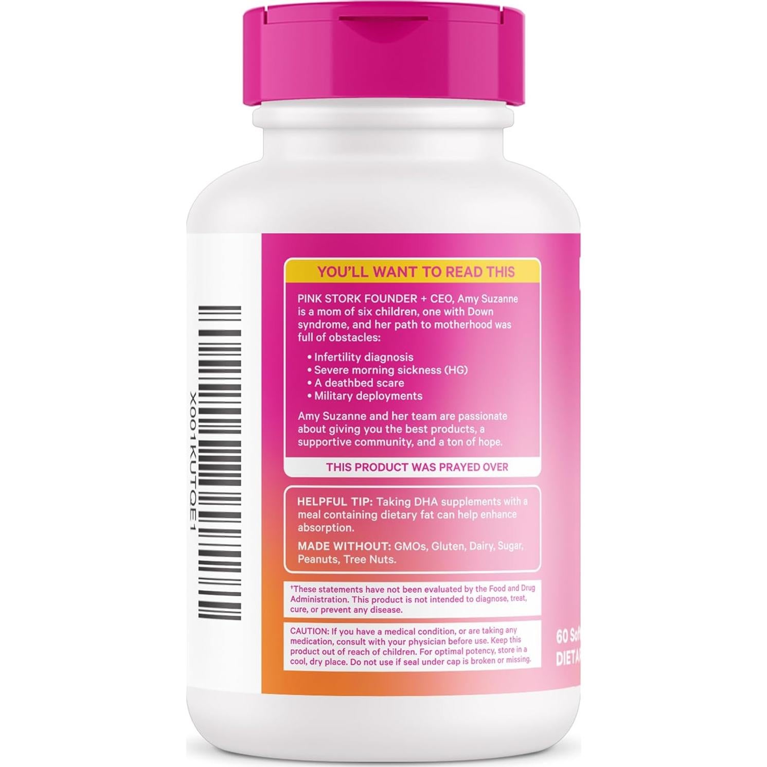 Suplemento Prenatal Omega-3 DHA Pink Stork - 60 Gelatinas