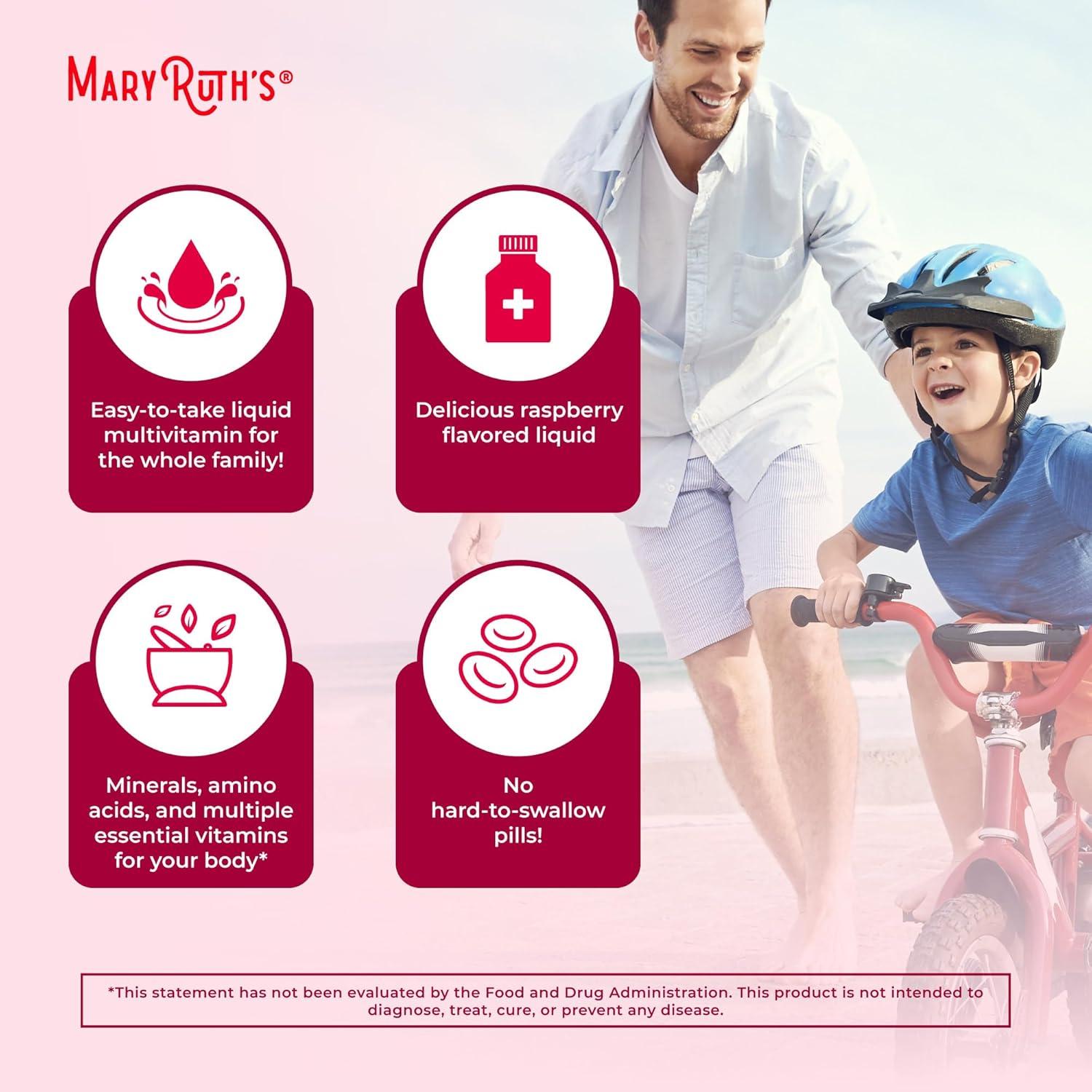 Multivitamina Líquida Matutina MaryRuth 946ml Frambuesa Vegana