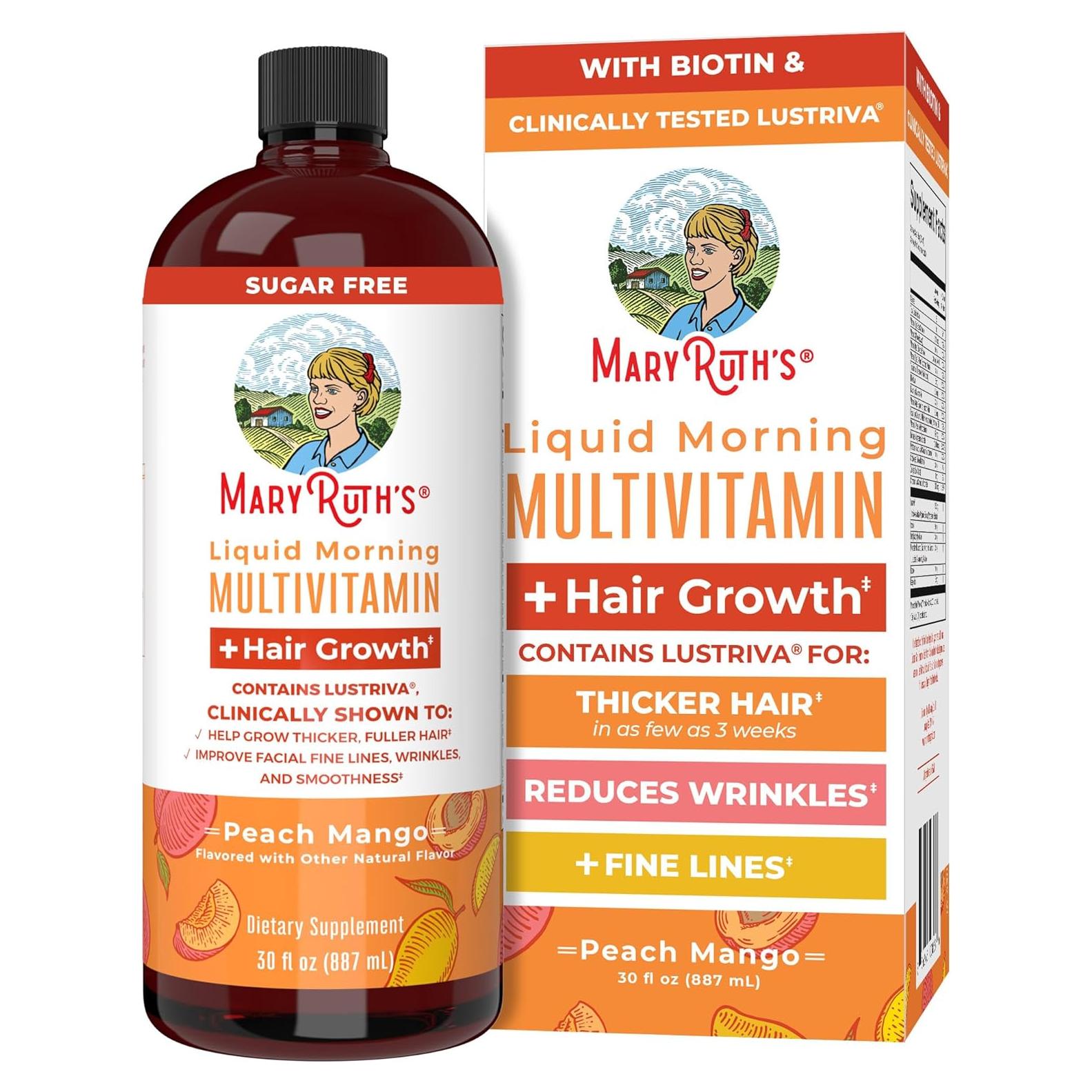 Multivitamina Líquida MaryRuth 887 ml | Crecimiento Cabello y Piel