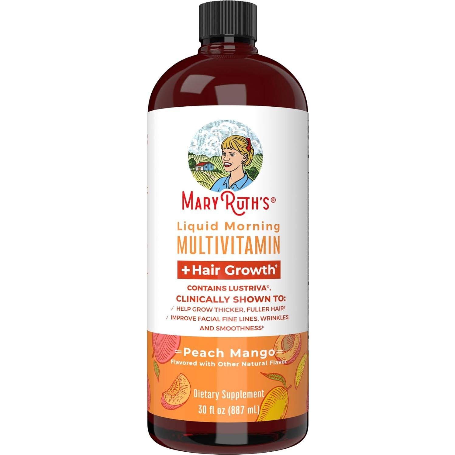 Multivitamina Líquida MaryRuth 887 ml | Crecimiento Cabello y Piel