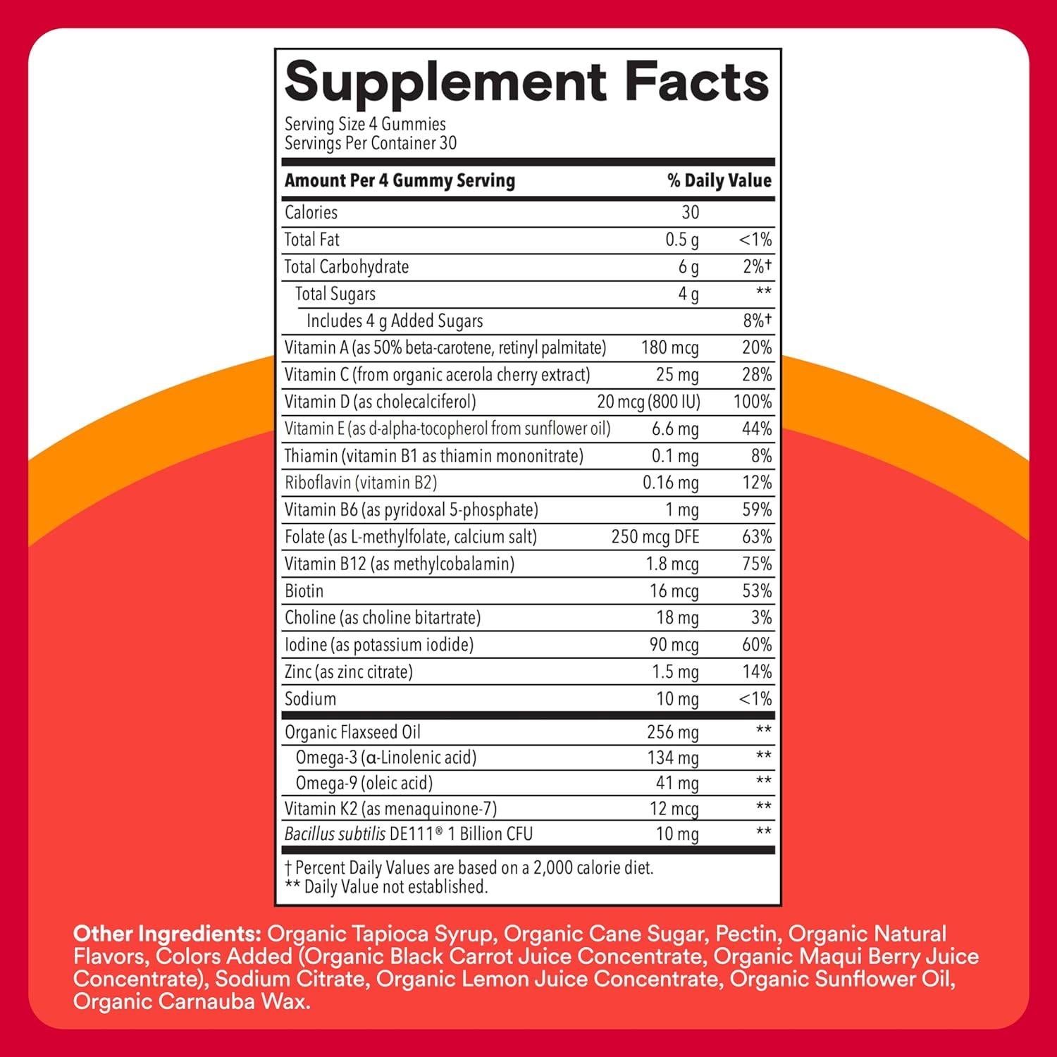 SmartyPants Gomas Multivitamínicas Orgánicas para Niños 120 g