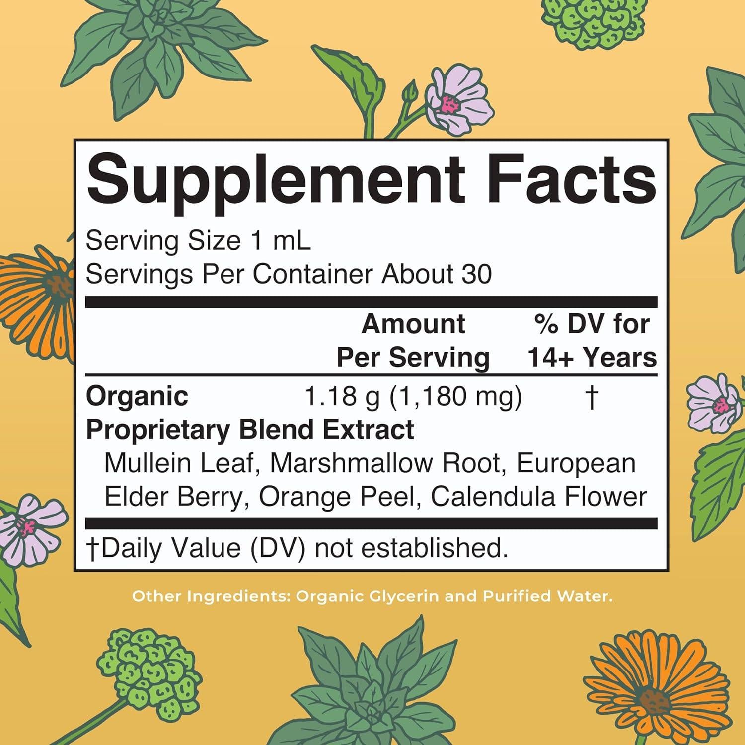 Gotas Líquidas Orgánicas MaryRuth para Salud Respiratoria 29.57 ml