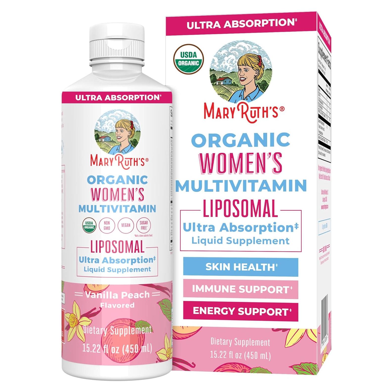 Multivitamina Orgánica para Mujeres MaryRuth 450 ml - Sin Azúcar