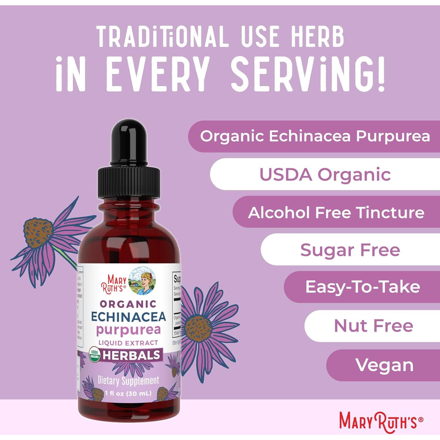 Gotas de Echinacea Purpurea MaryRuth Organics 29.57 ml
