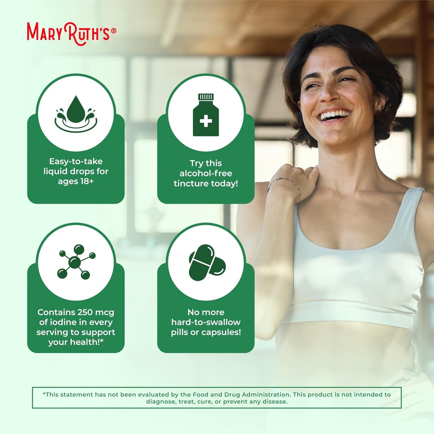 Gotas Líquidas de Yodo MaryRuth 450 Porciones 29.57 ml Orgánico