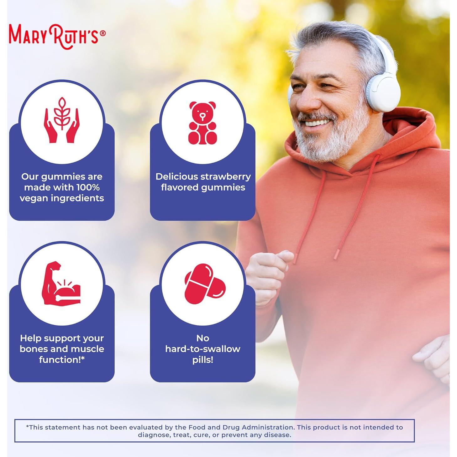 Gominolas Orgánicas de Vitamina D3 MaryRuth 1000 UI 60 Unidades