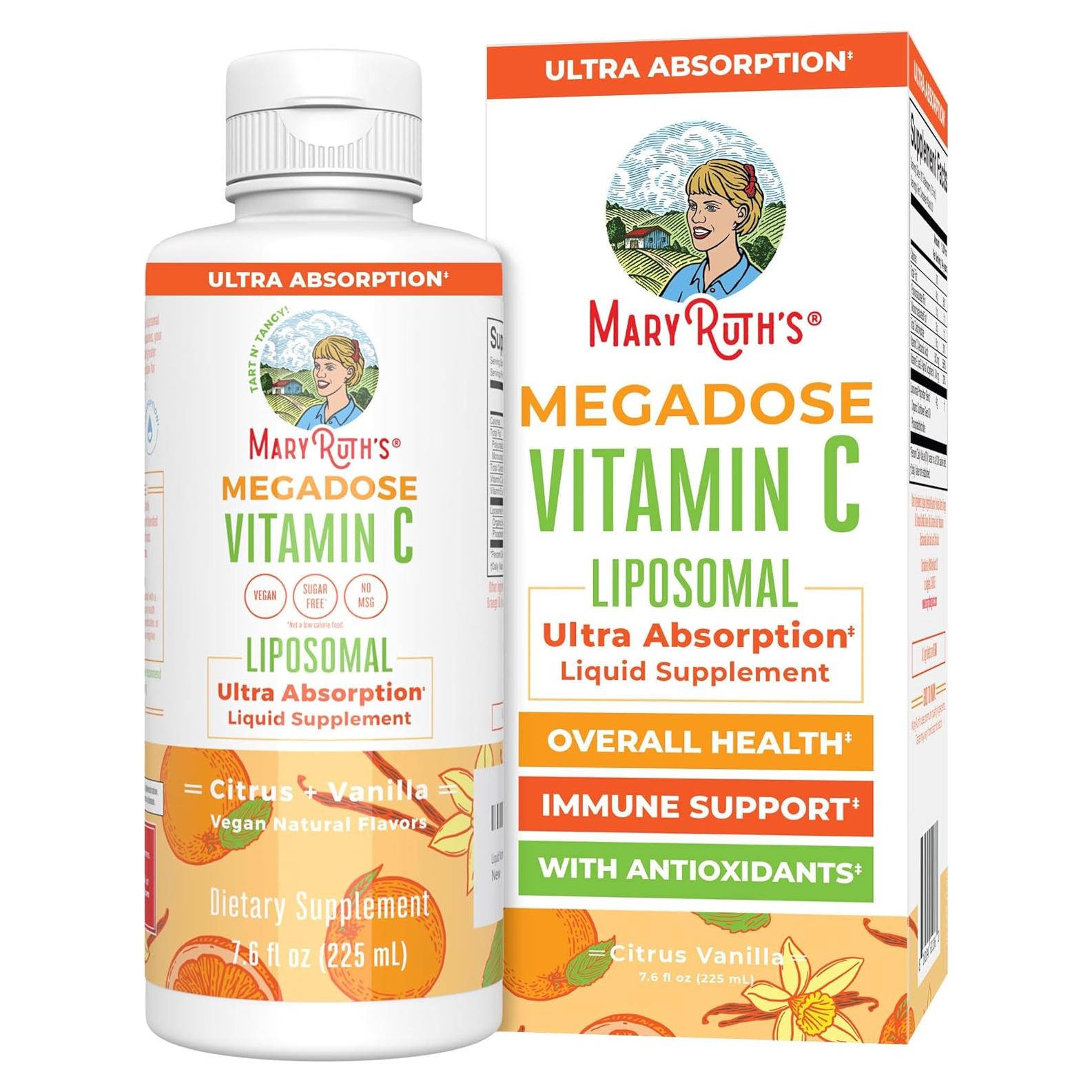 Suplemento de Vitamina C Liposomal MaryRuth 500mg 30 Porciones