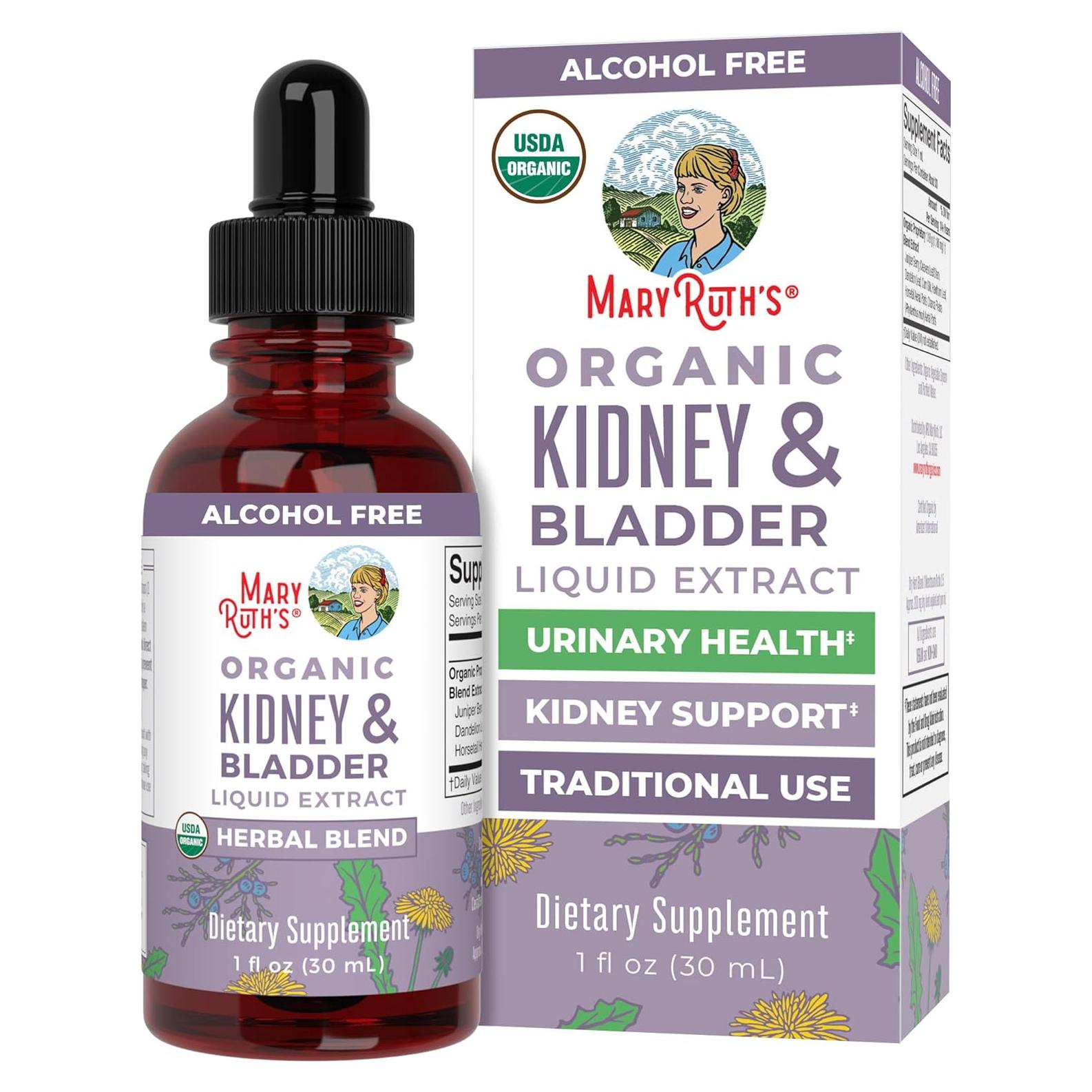 Gotas Herbales para Riñones y Vejiga MaryRuth 30ml Vegano