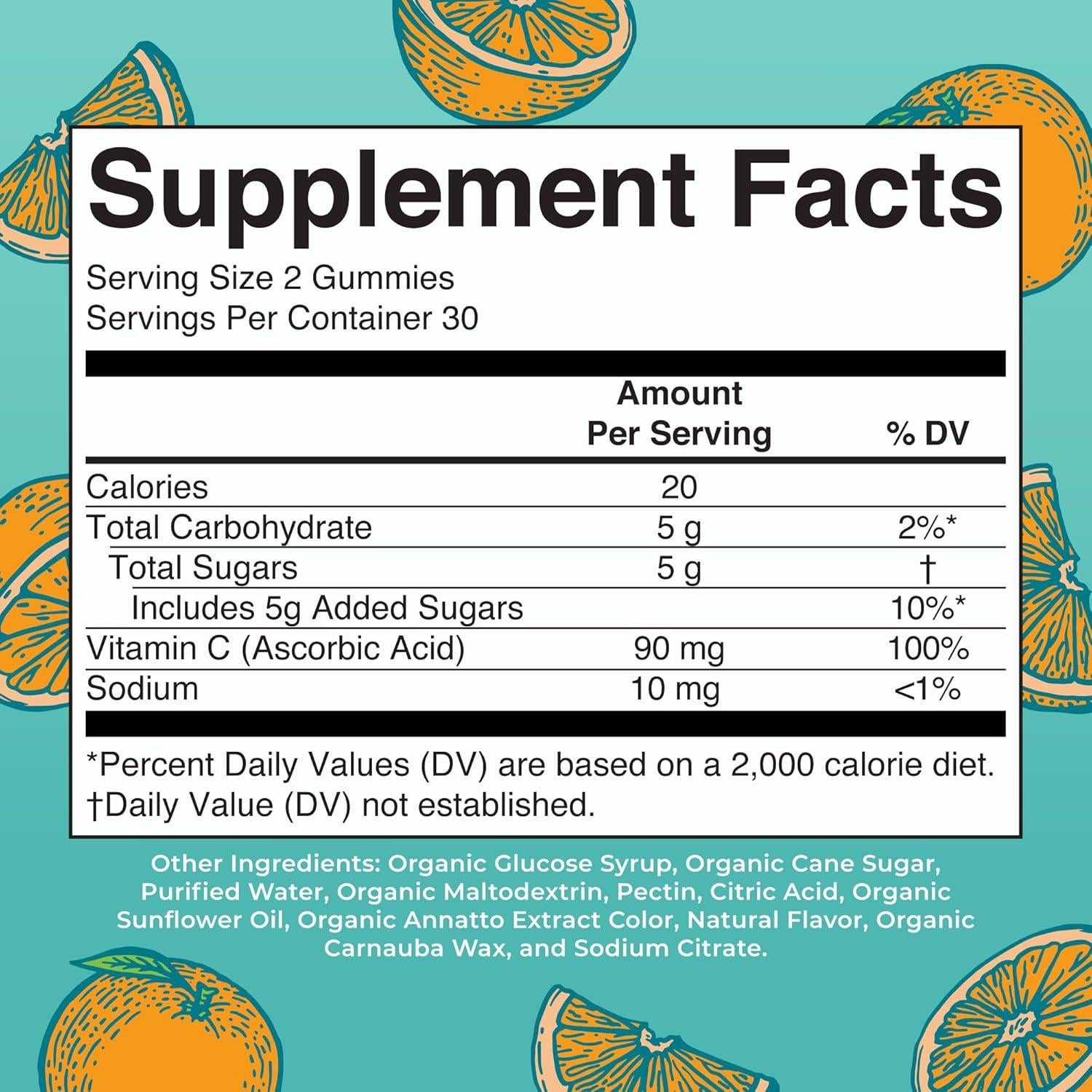 Gominolas de Vitamina C MaryRuth para Niños 60 Porciones