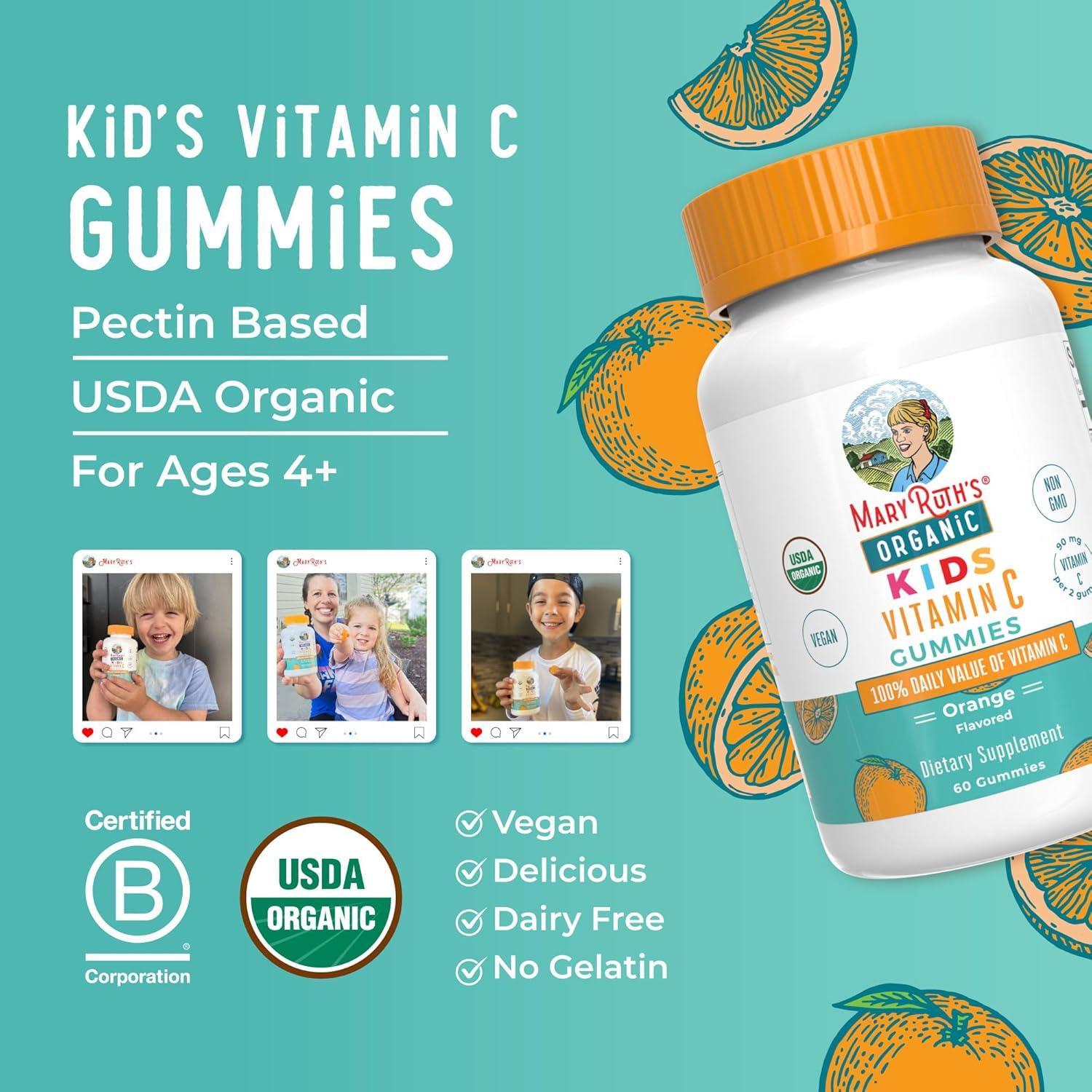 Gominolas de Vitamina C MaryRuth para Niños 60 Porciones