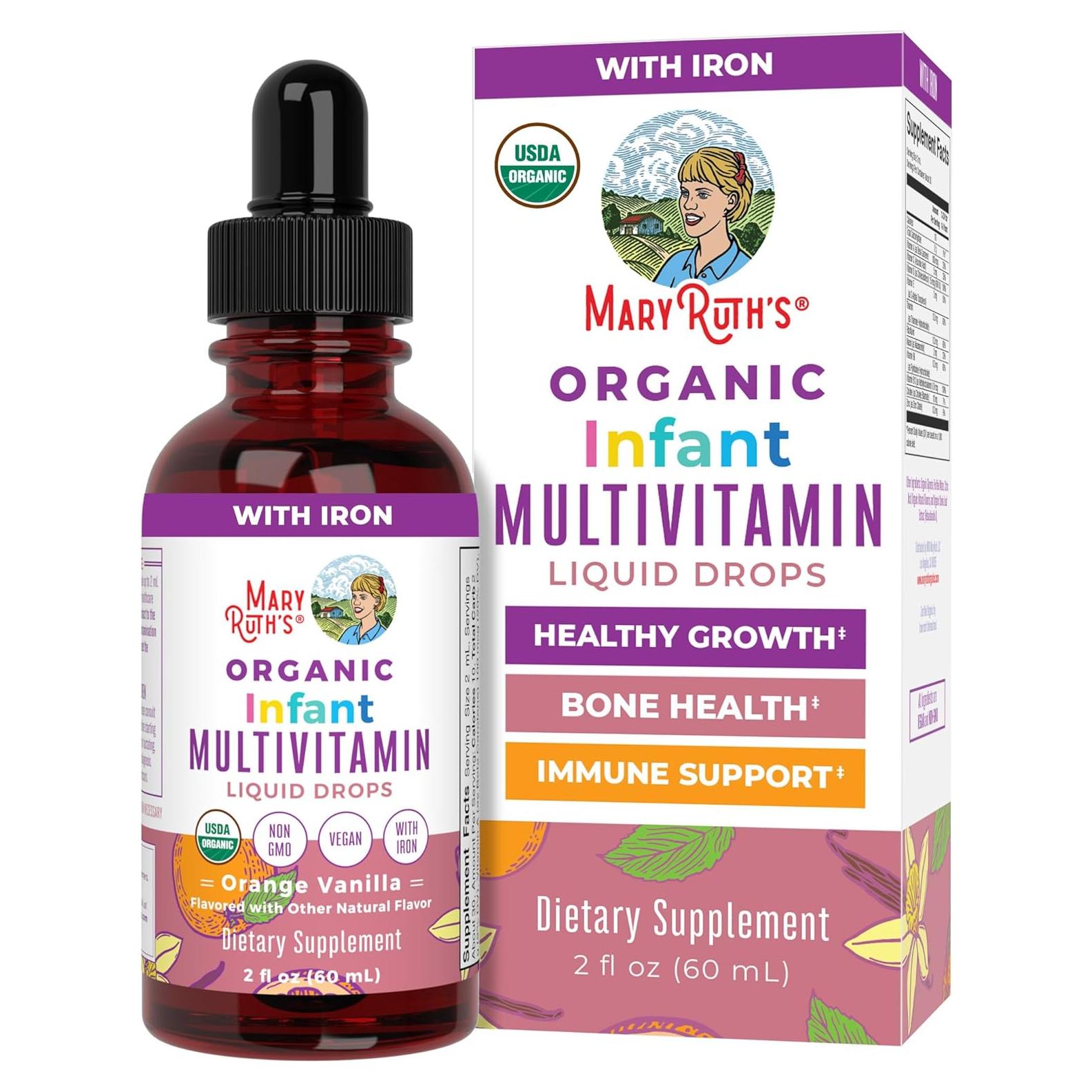 Gotas Líquidas Multivitamina Orgánica MaryRuth con Hierro 59.15 mL