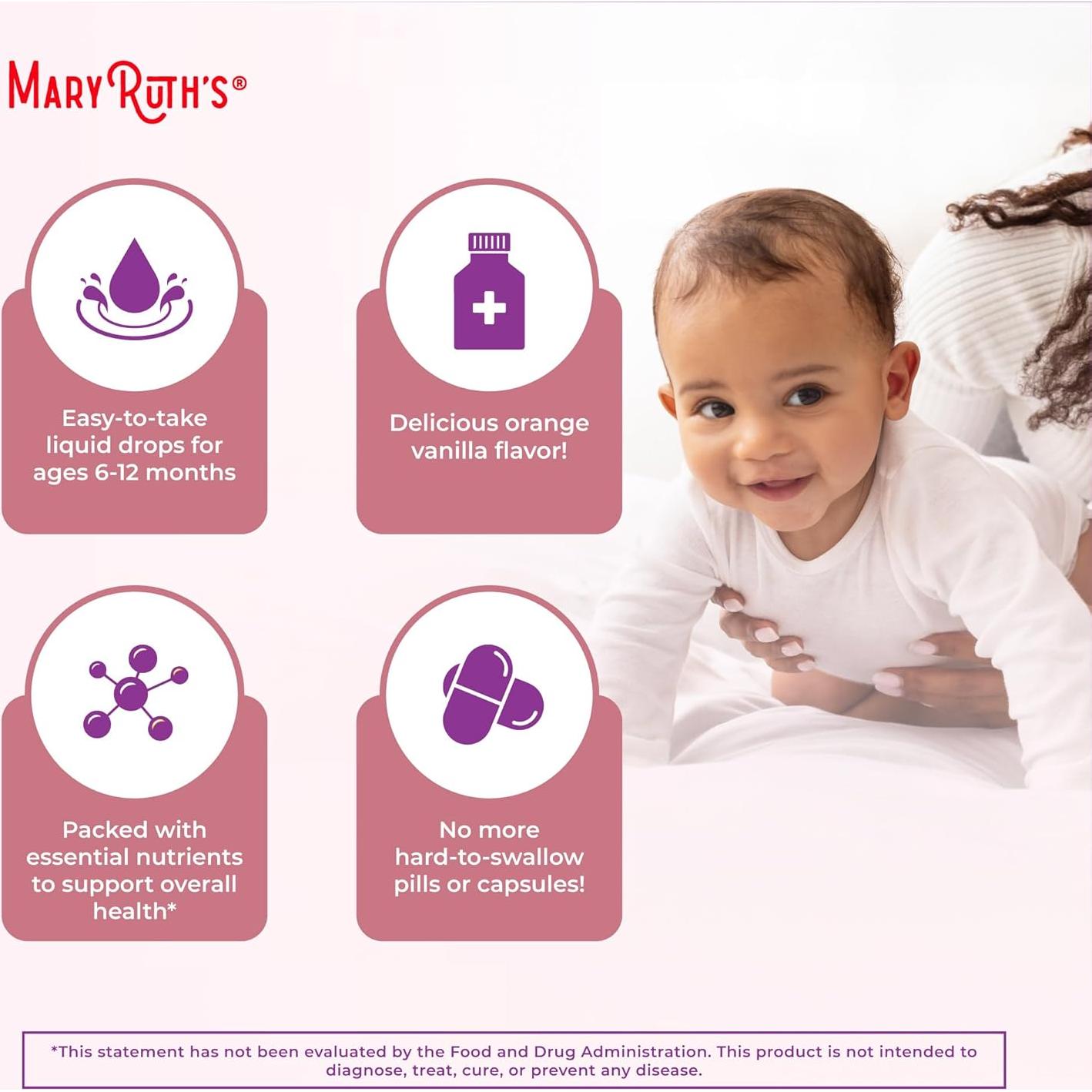 Gotas Líquidas Multivitamina Orgánica MaryRuth con Hierro 59.15 mL