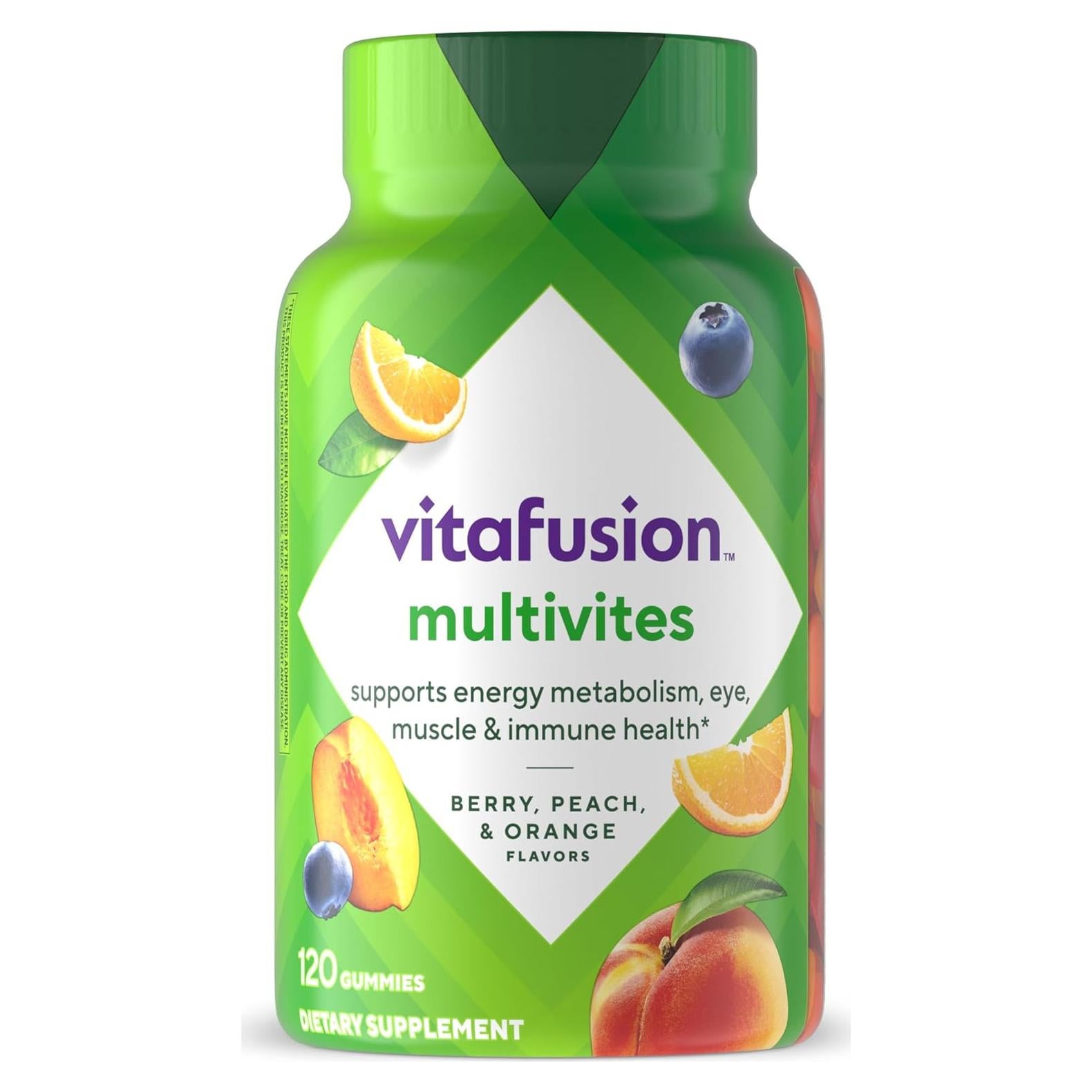 Vitafusion Multivitaminas Gummy Adultos 120 Conteo +10% Vitaminas A, C, E