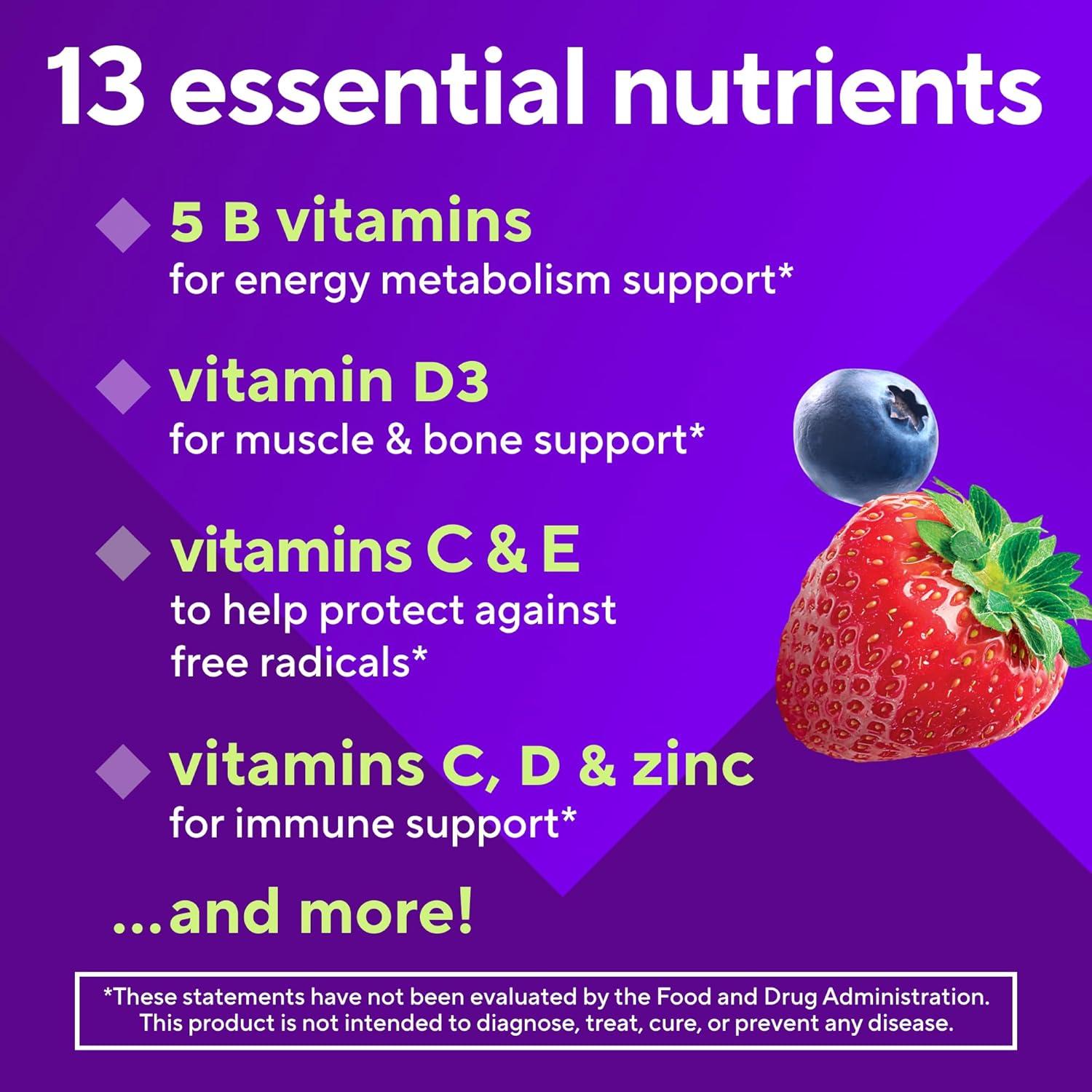 Vitafusion Multivitaminas Gummy Hombres Sin Azúcar 90 Unidades