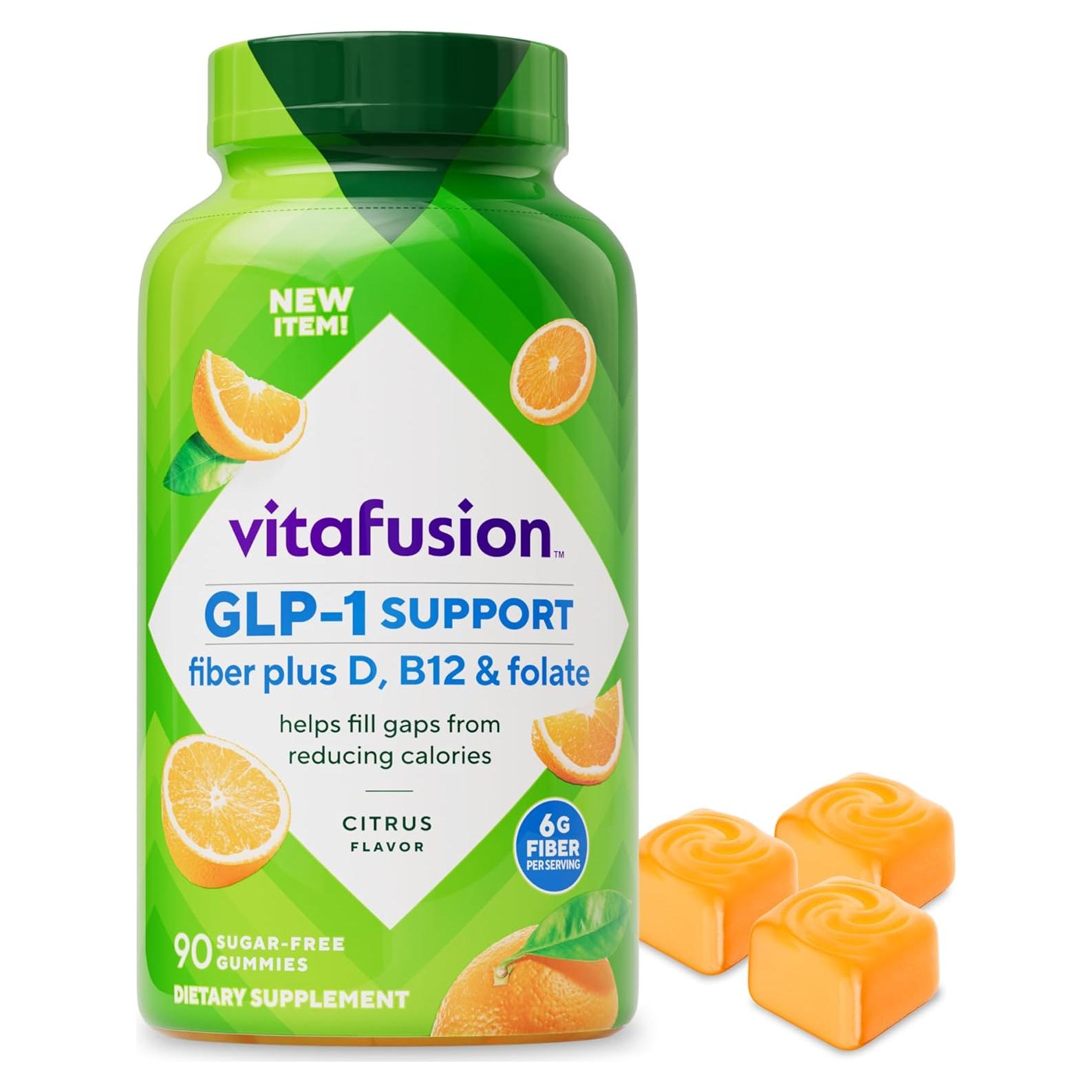 Vitafusion GLP-1 Soporte Gummy Vitaminas D, B12 y Folato 90 Unidades