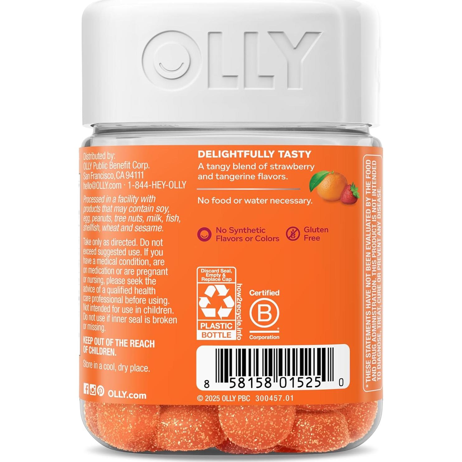 Gomitas OLLY Laser Focus con Ginseng y Vitaminas B - 36 Unidades