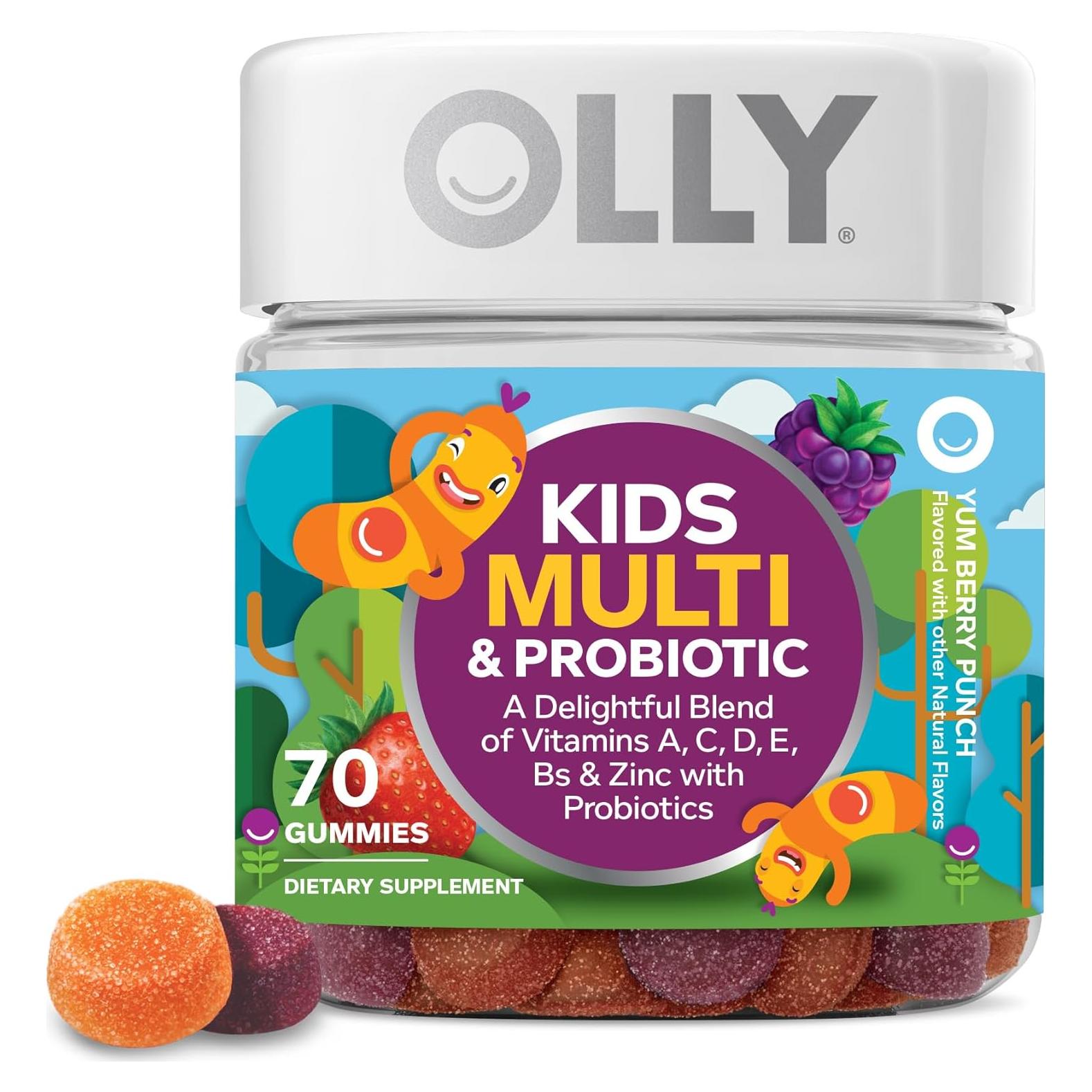 OLLY Kids Gummy Multivitamina y Probiótico 70 Conteo