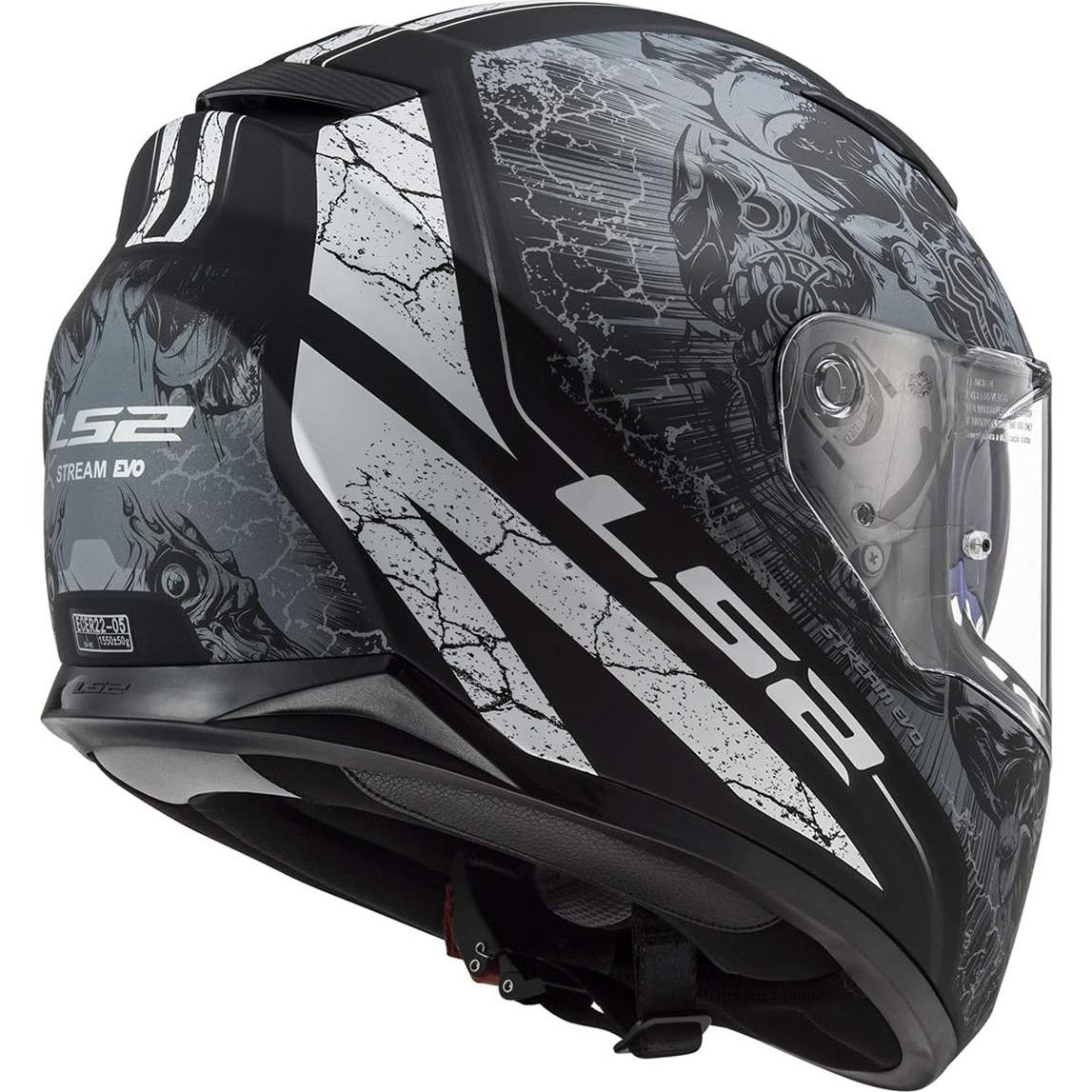 Casco LS2 Stream Full Face Negro Mate Titanio Grande