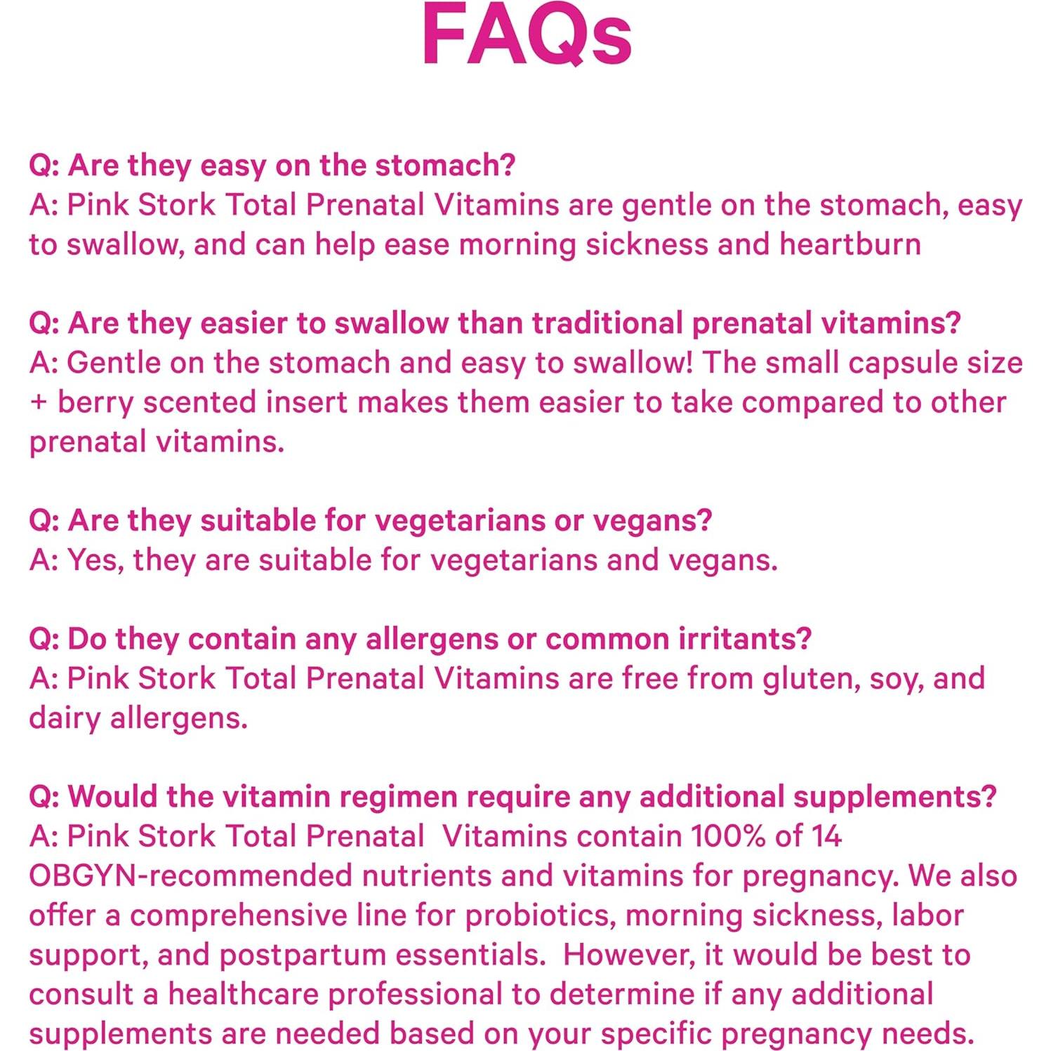 Vitaminas Prenatales Pink Stork con DHA y Folato - 60 Cápsulas