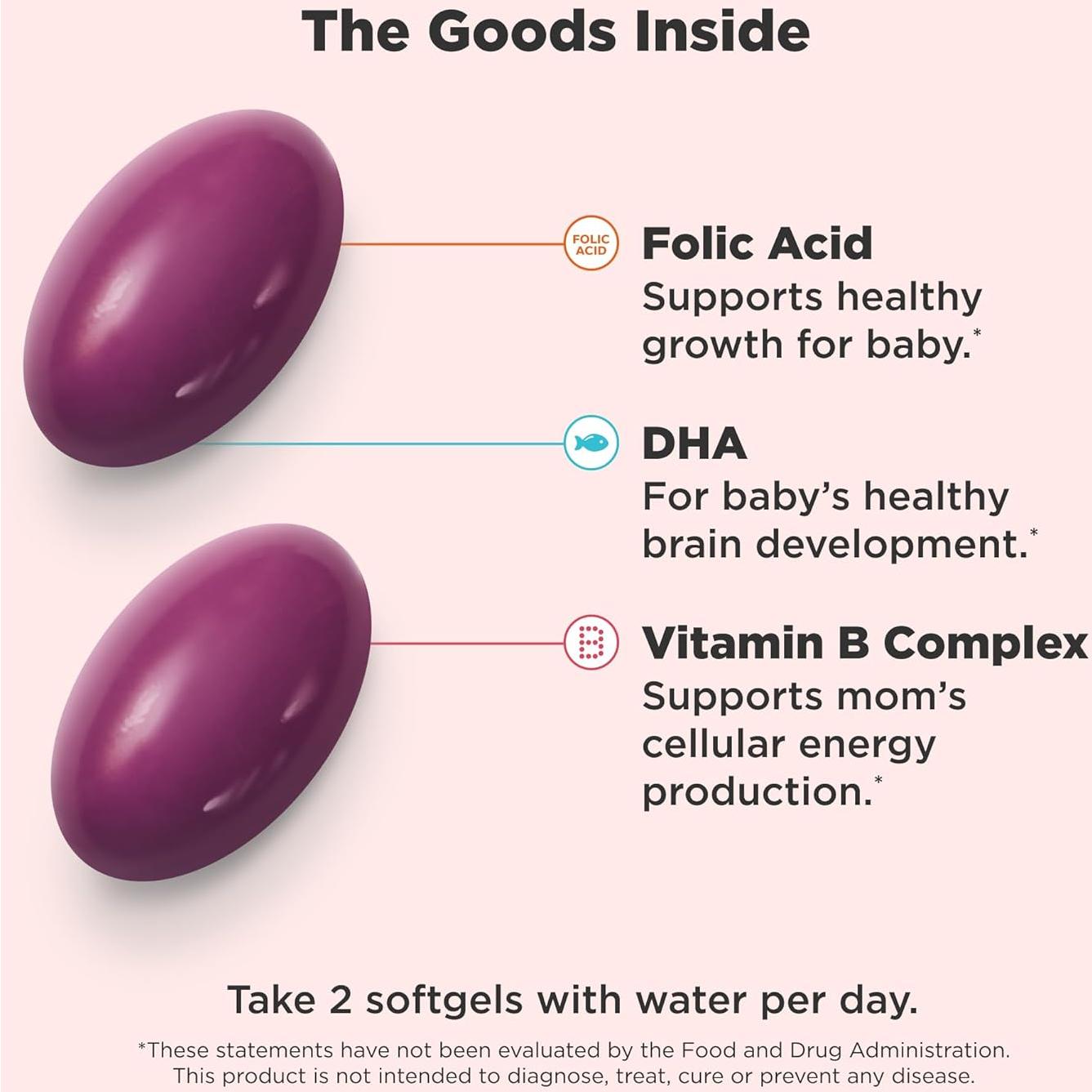 Suplemento Prenatal OLLY Multivitamínico Ultra Fuerte 60 Softgels