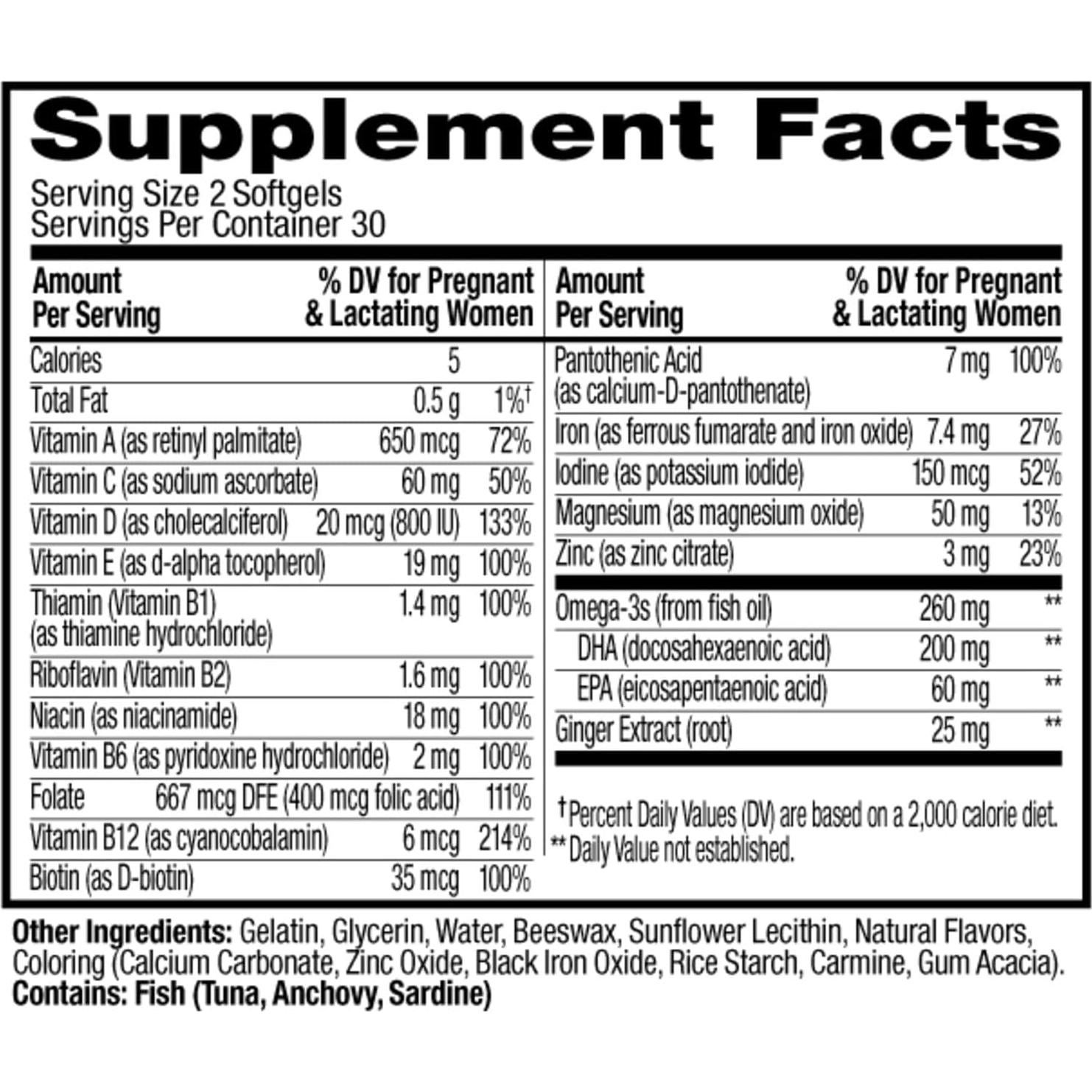 Suplemento Prenatal OLLY Multivitamínico Ultra Fuerte 60 Softgels