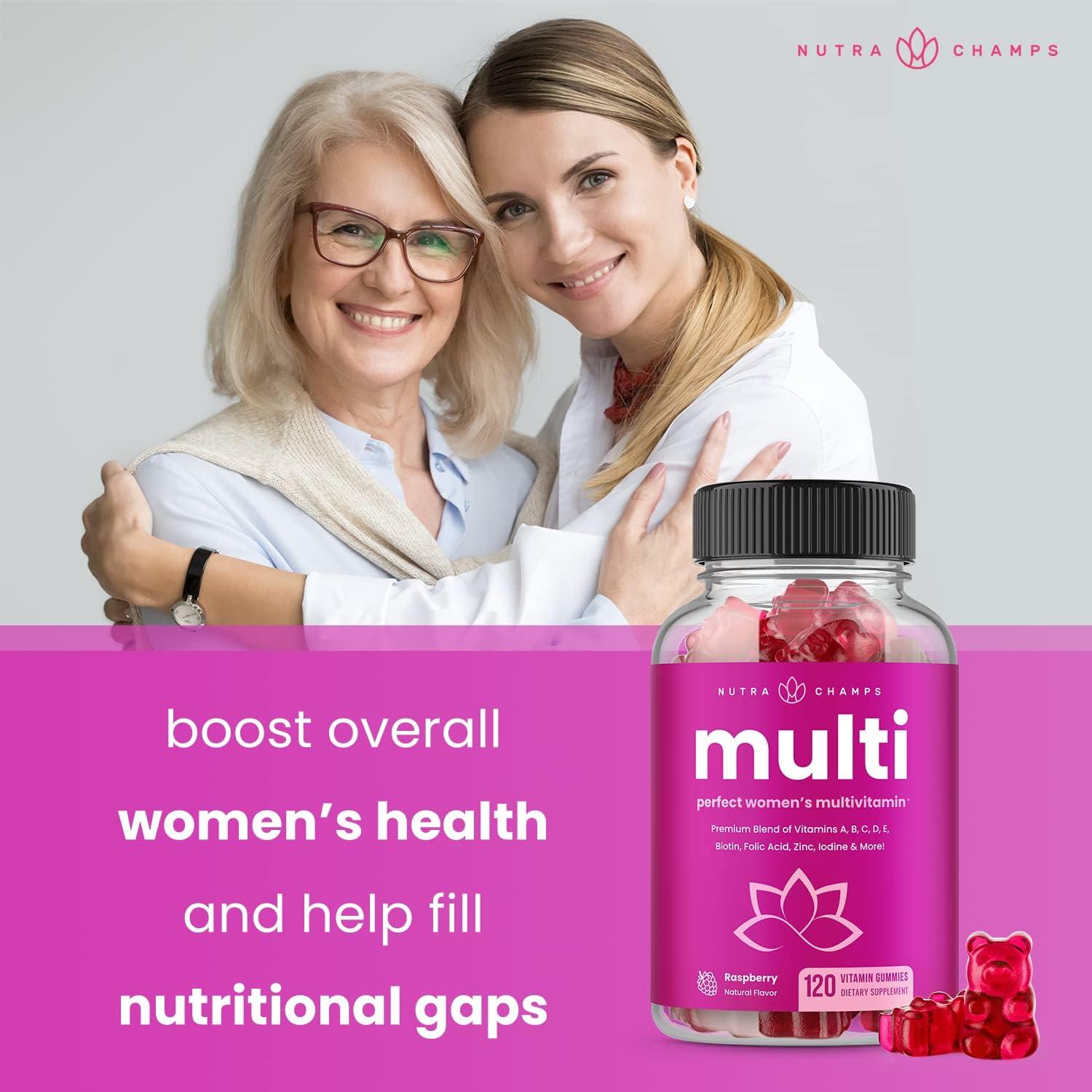 Multivitaminas Gummy para Mujeres NutraChamps 240 Conteo