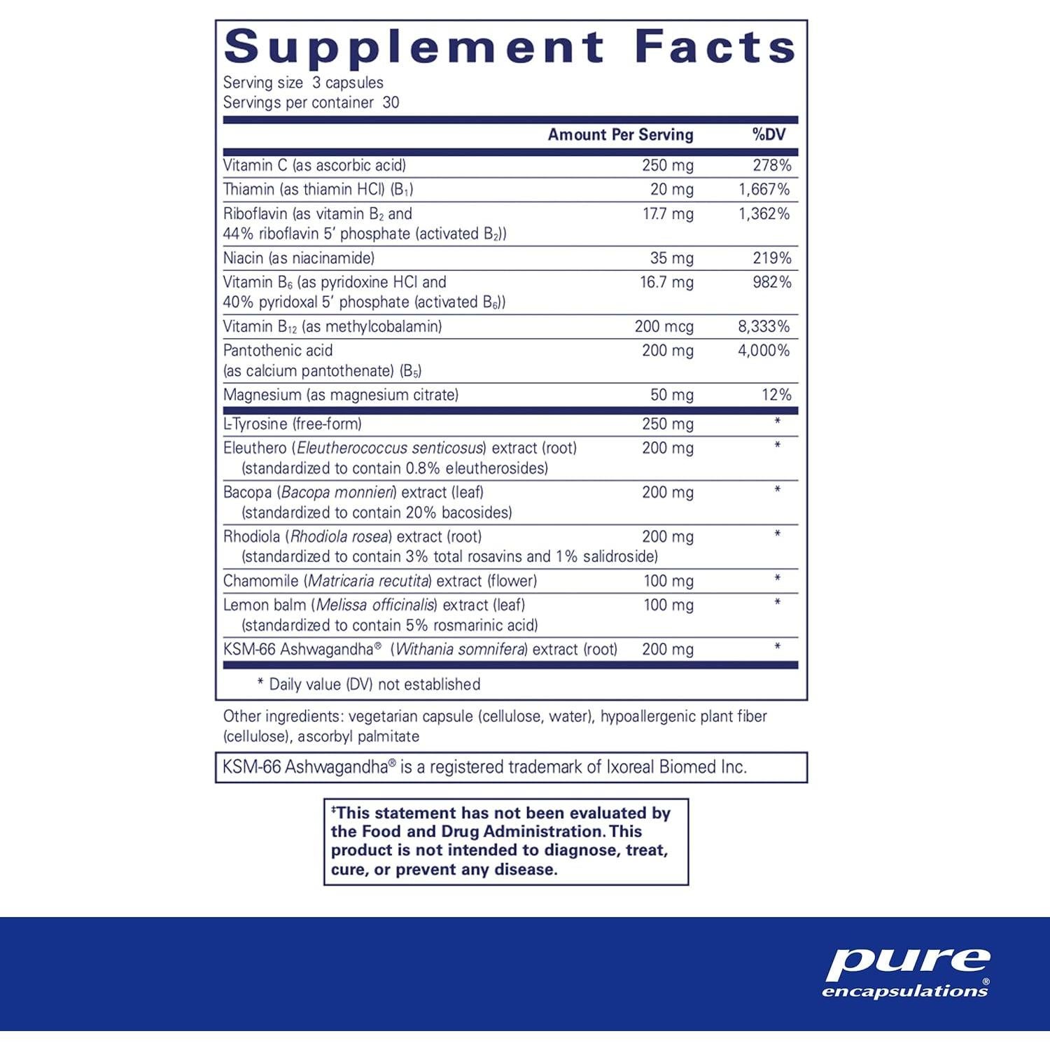 Fórmula Diaria de Estrés Puro Encapsulaciones 90 Cápsulas