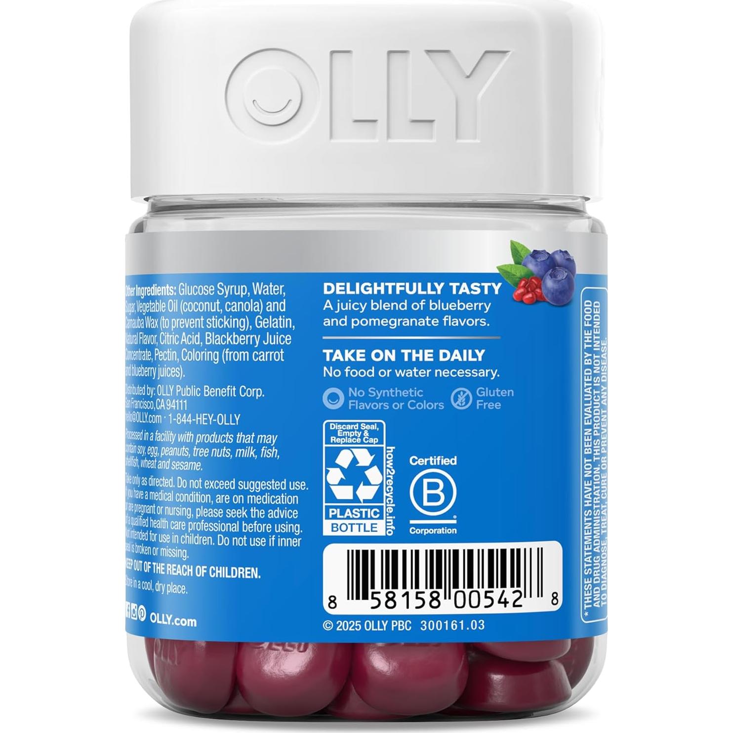 Gomitas OLLY Piel Radiante 50 Unidades - Ácido Hialurónico y Colágeno