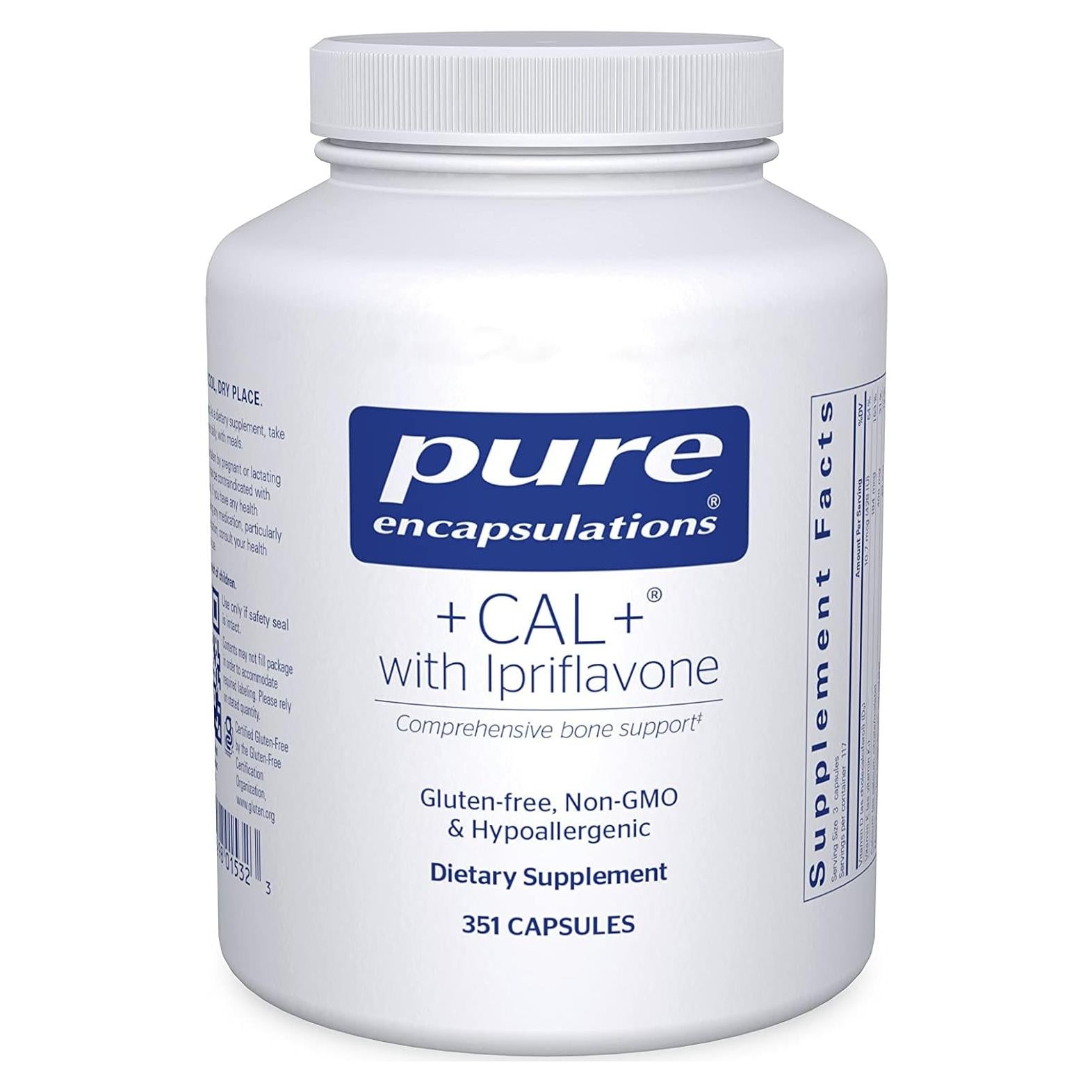 Suplemento Mineral +Cal+ con Ipriflavona Pure Encapsulations 351 Cápsulas