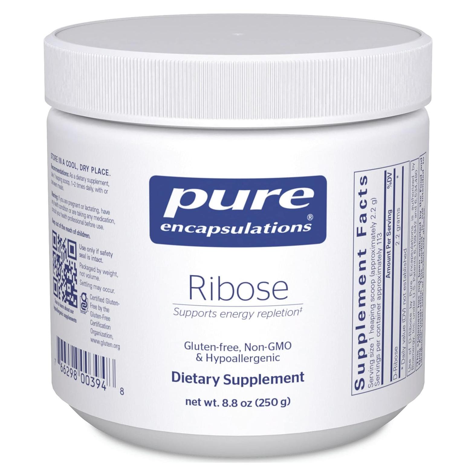 Suplemento de Ribosa Pure Encapsulations 248g - Energía Rápida