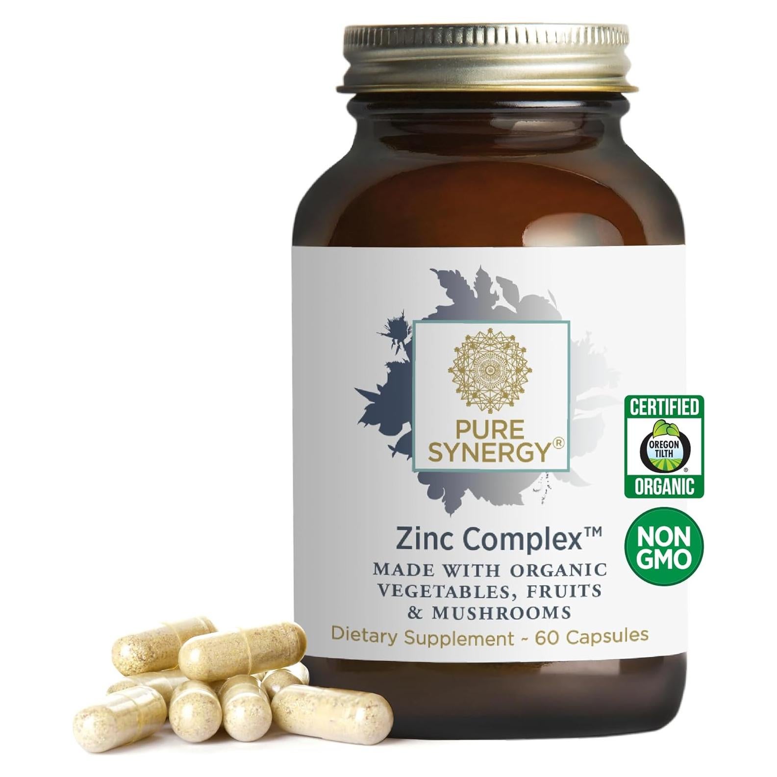 Suplemento de Zinc Orgánico Synergy 60 Cápsulas - Inmunidad