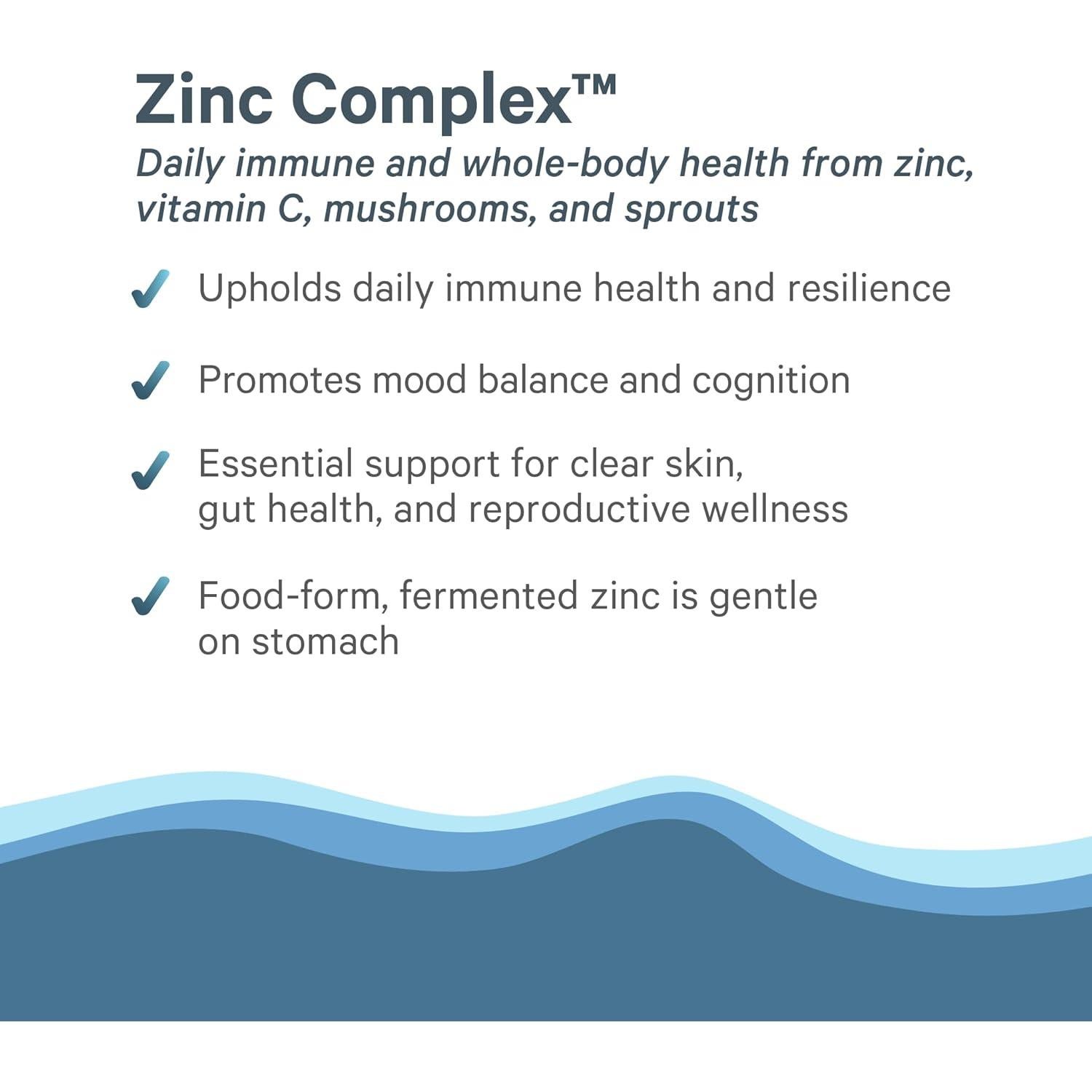 Suplemento de Zinc Orgánico Synergy 60 Cápsulas - Inmunidad