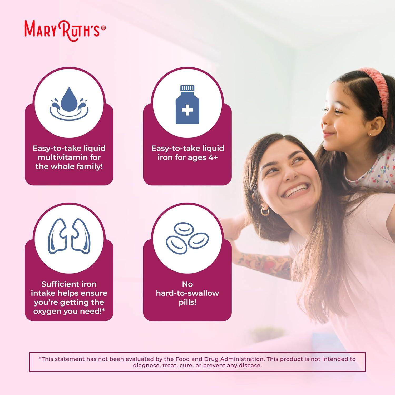 Suplemento de Hierro Líquido MaryRuth Organics 450 ml Vegano