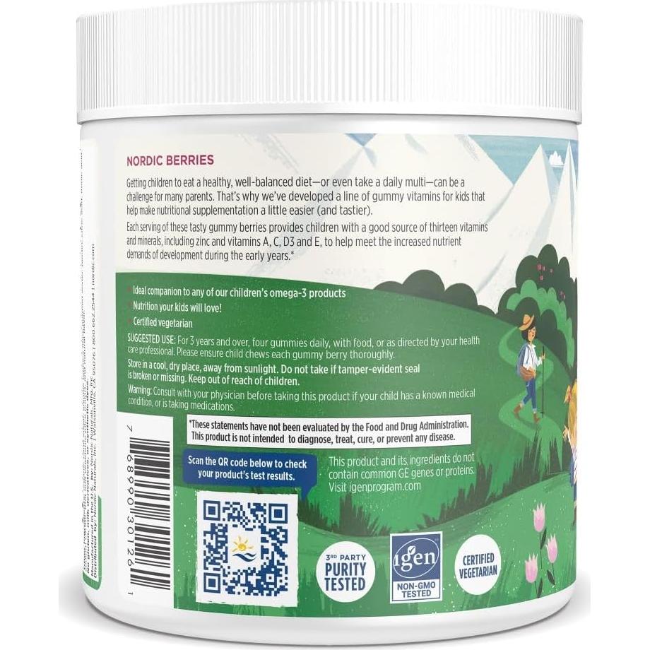 Bayas Nórdicas Gummy Nordic Naturals Cereza 120 Unidades