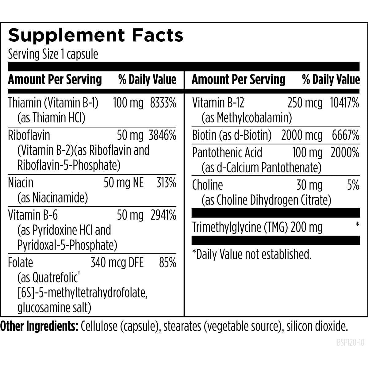 Complejo de Vitaminas B Metiladas Designs for Health 120 Cápsulas