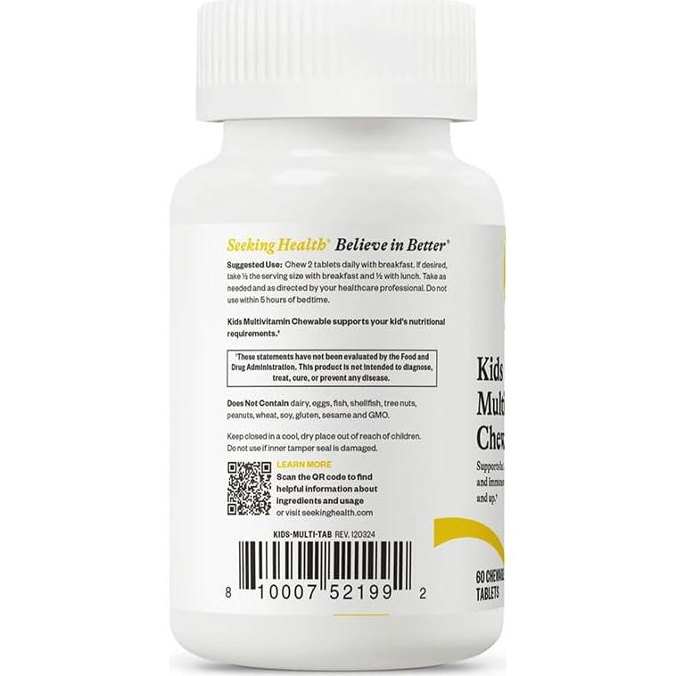 Multivitamina Masticable para Niños Seeking Health 60 Tabletas