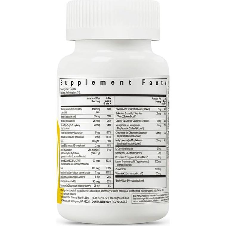 Multivitamina Masticable para Niños Seeking Health 60 Tabletas