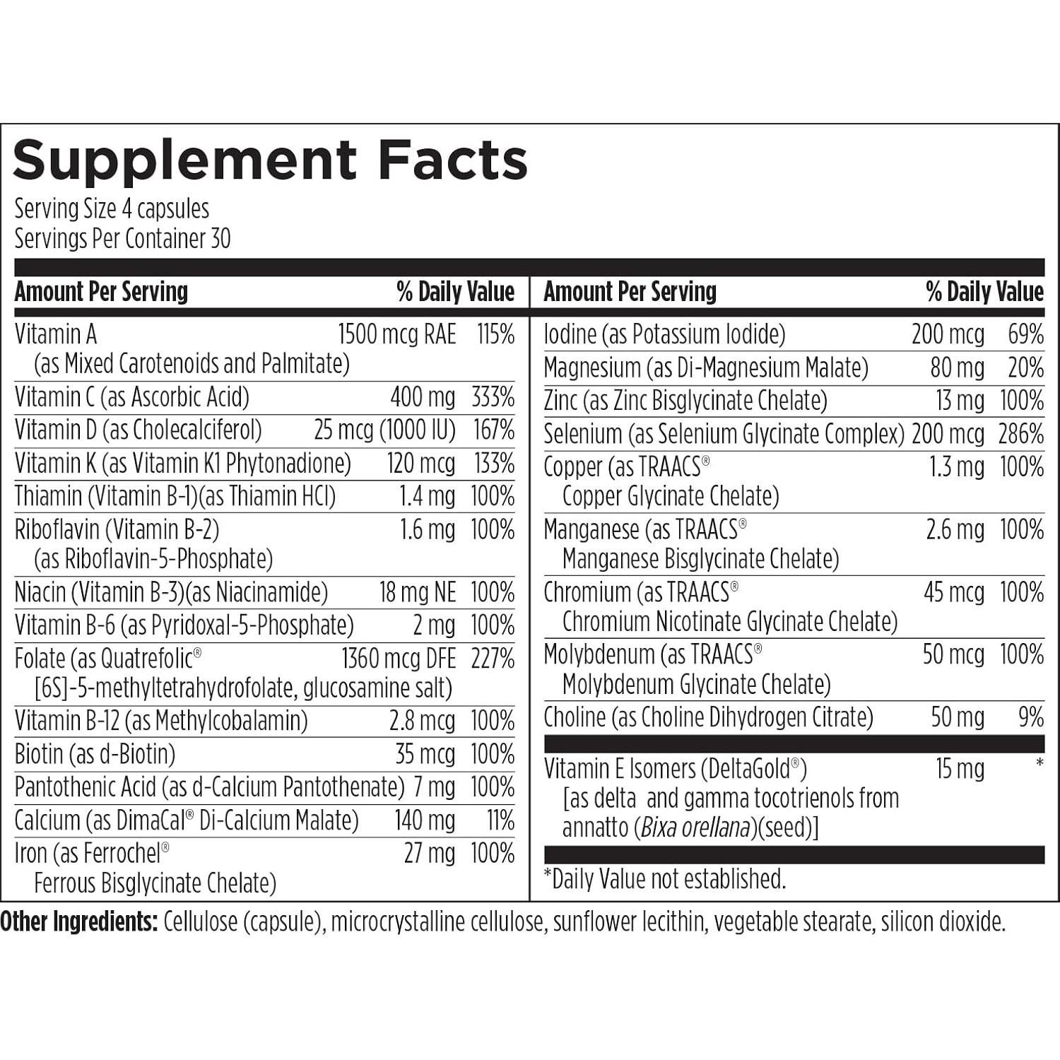 Vitaminas Prenatales Methylated Pro Designs for Health 120 Caps