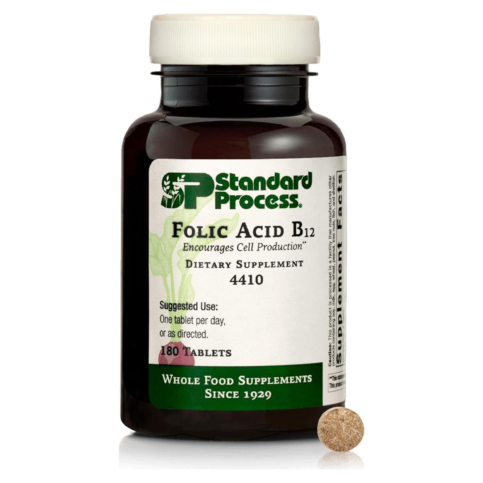 Ácido Fólico B12 180 Tabletas Standard Process 117g
