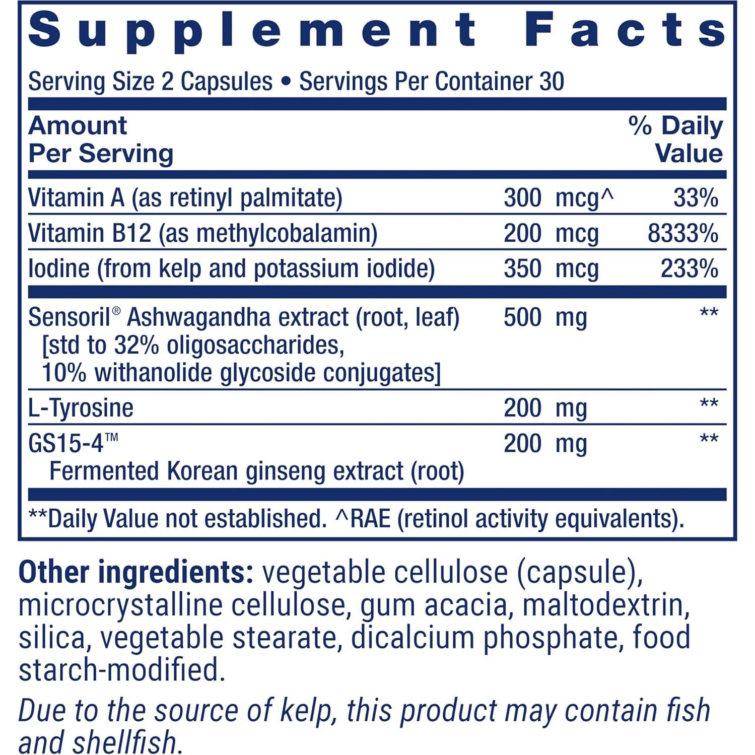 Suplemento de Soporte para Tiroides Life Extension 60 Cápsulas