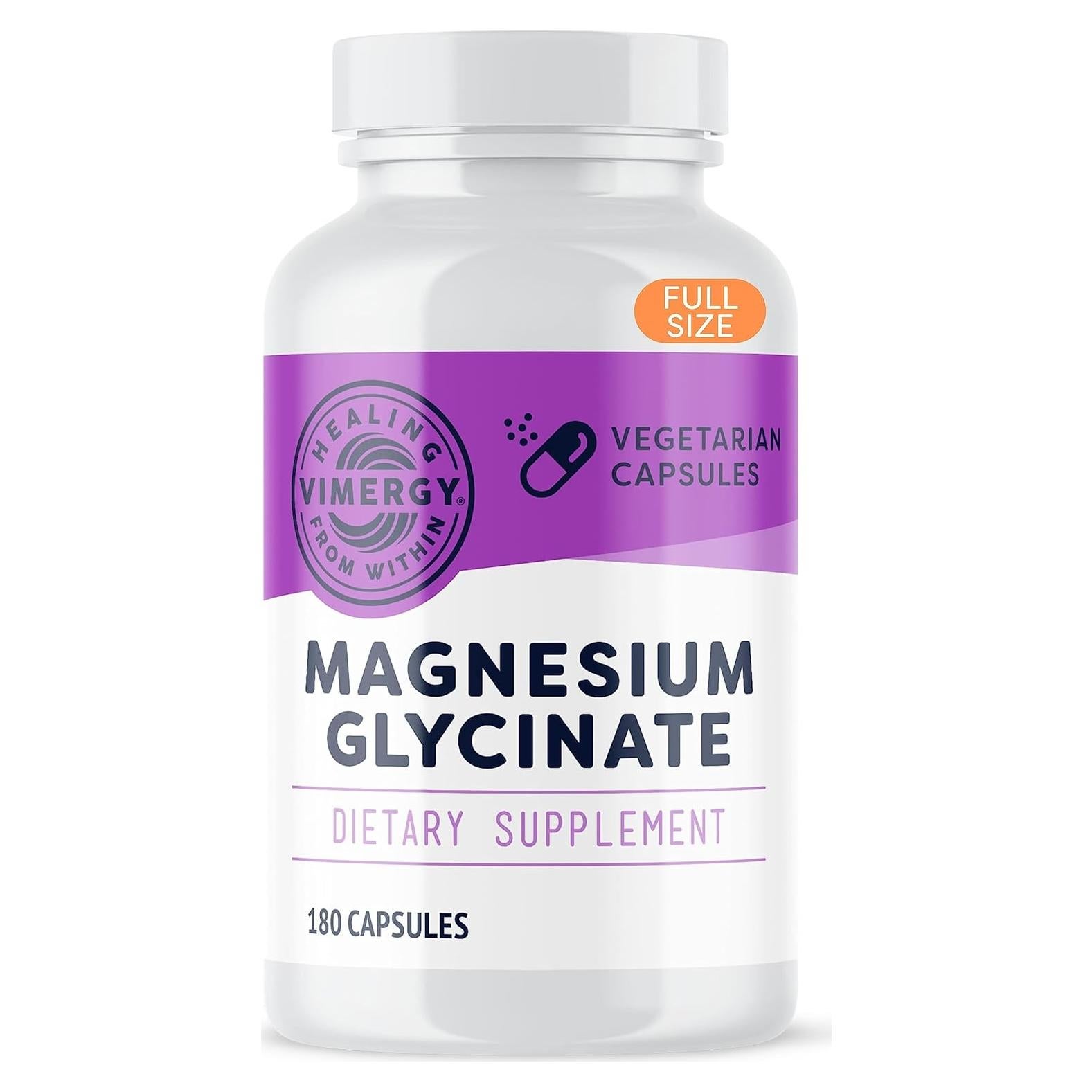 Vimergy Magnesio Glicinato 180 Cápsulas - Apoyo Estrés y Corazón