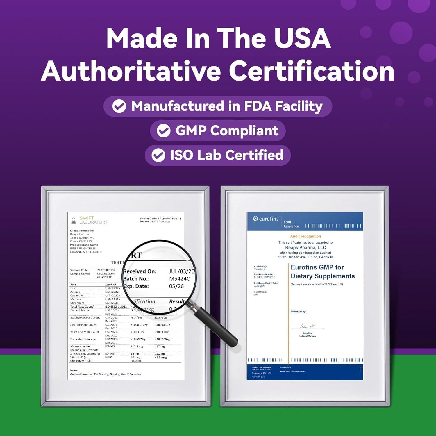 Glicinato de Magnesio Brillo Interno 90 Cápsulas Vegetarianas