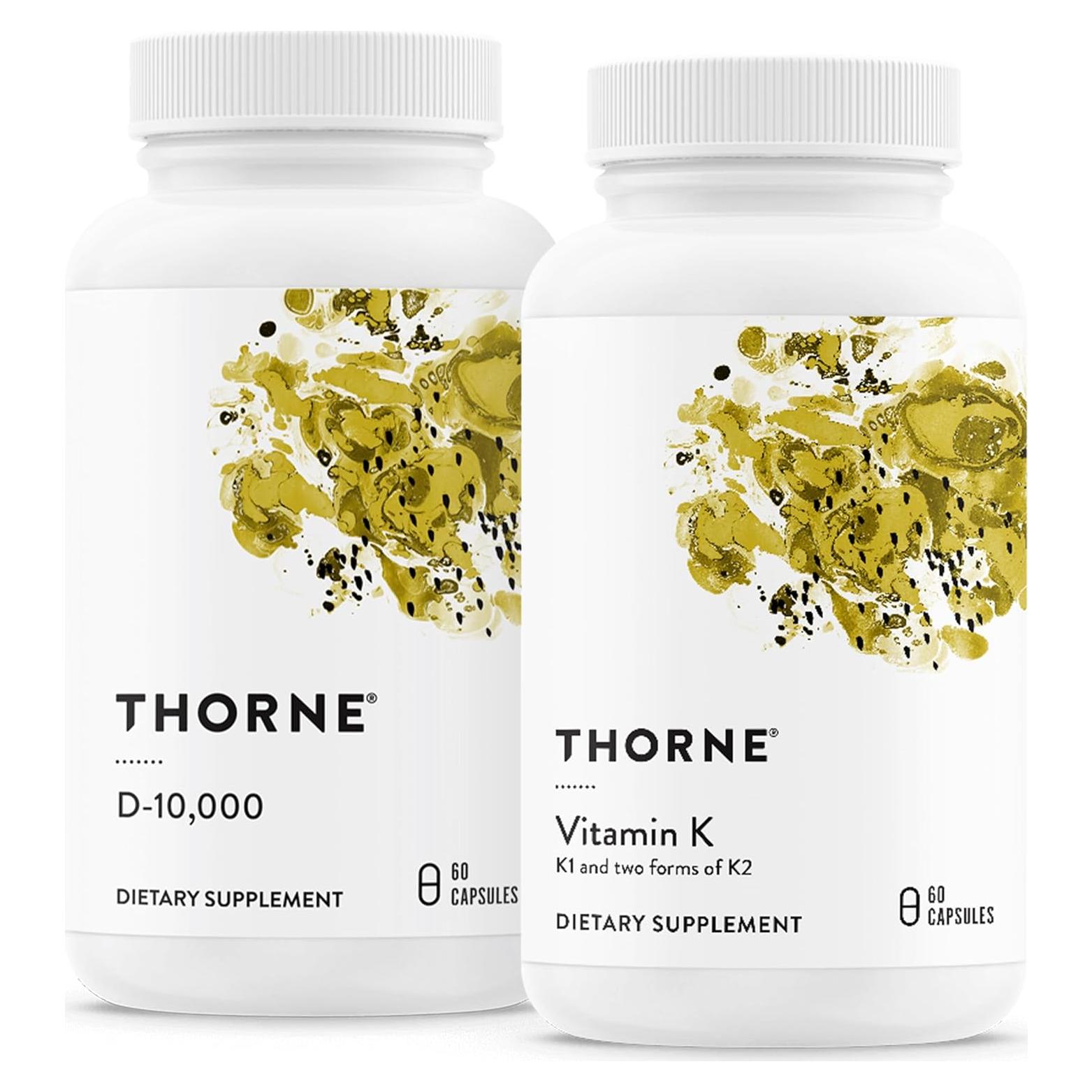 Dúo de Salud Ósea Thorne - Vitamina D3 y K - 30 Porciones