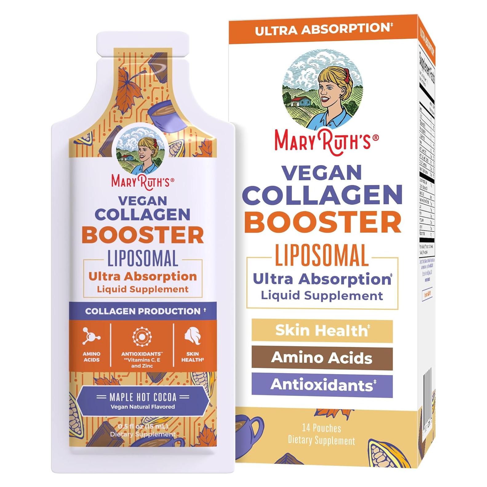 Colágeno Liposomal MaryRuth | Vegano | 14 Porciones | Sin Azúcar