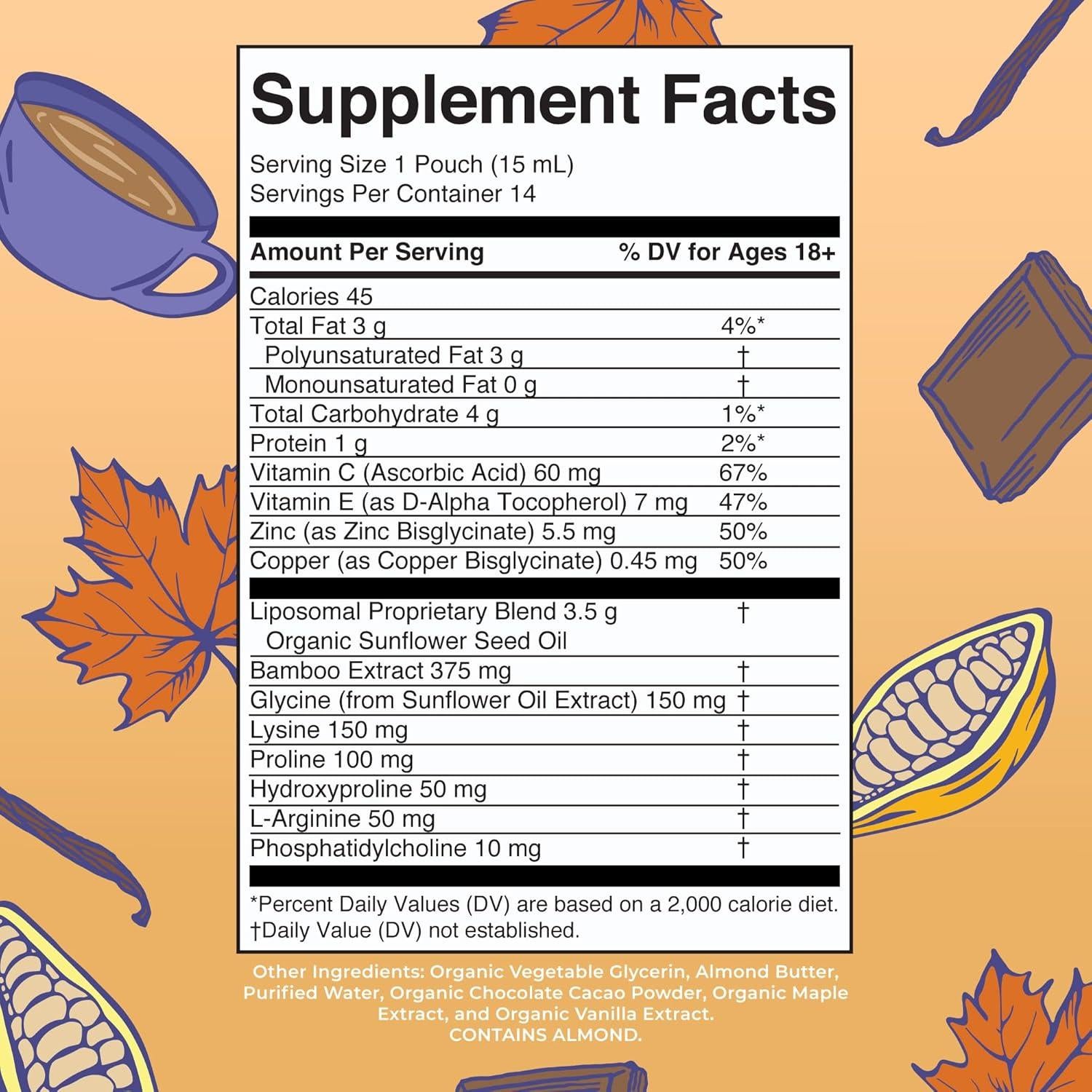 Colágeno Liposomal MaryRuth | Vegano | 14 Porciones | Sin Azúcar