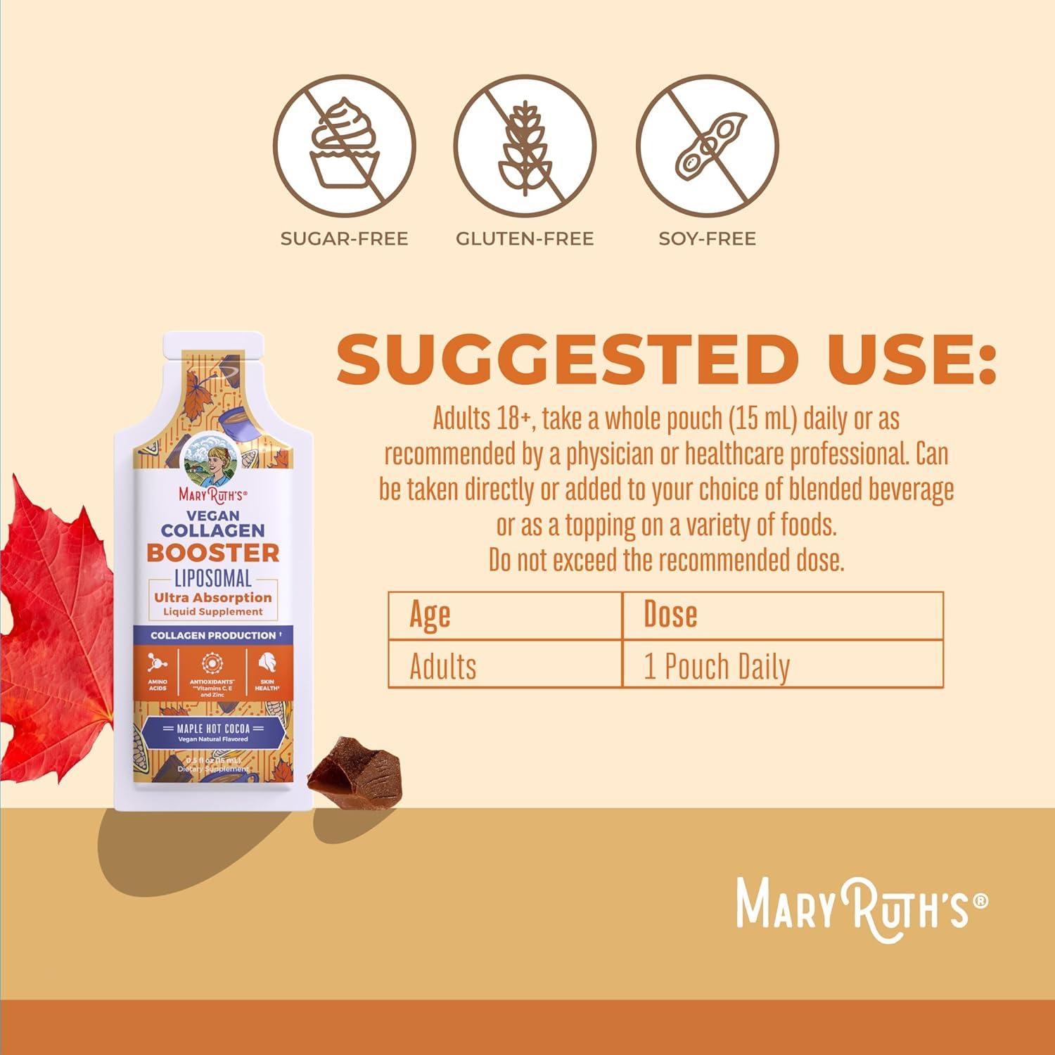 Colágeno Liposomal MaryRuth | Vegano | 14 Porciones | Sin Azúcar