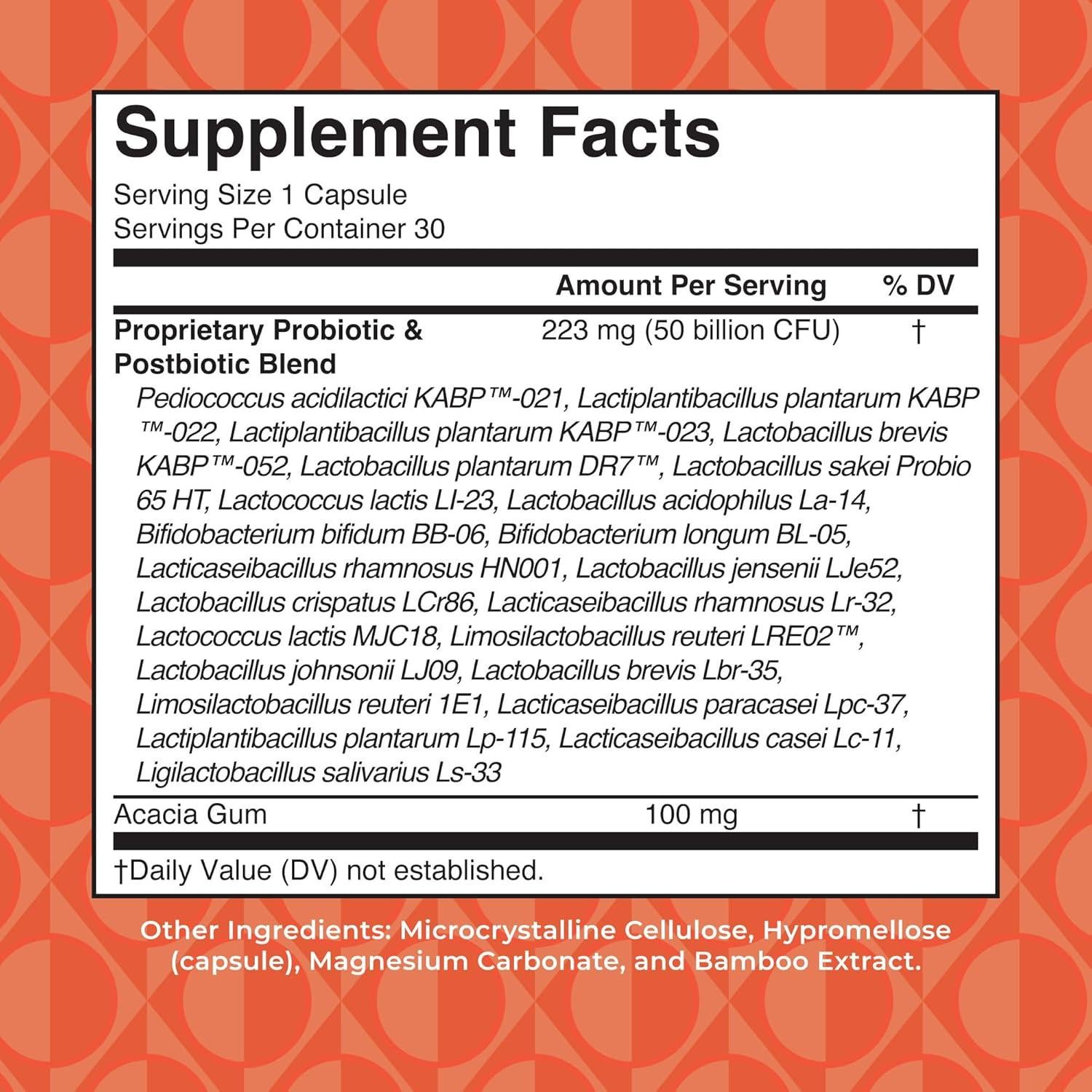 Probioticos Diarios MaryRuth 3-en-1 para Mujeres 50 Mil CFU